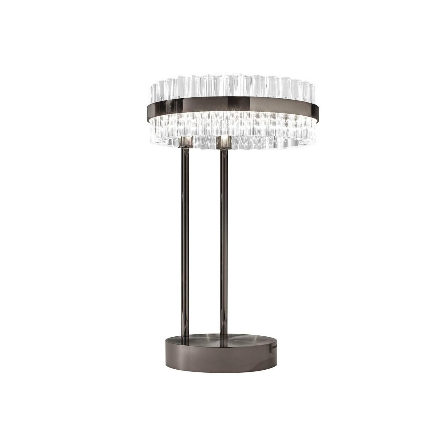 Saturno Table Lamp - Polished Black Nickel For Sale