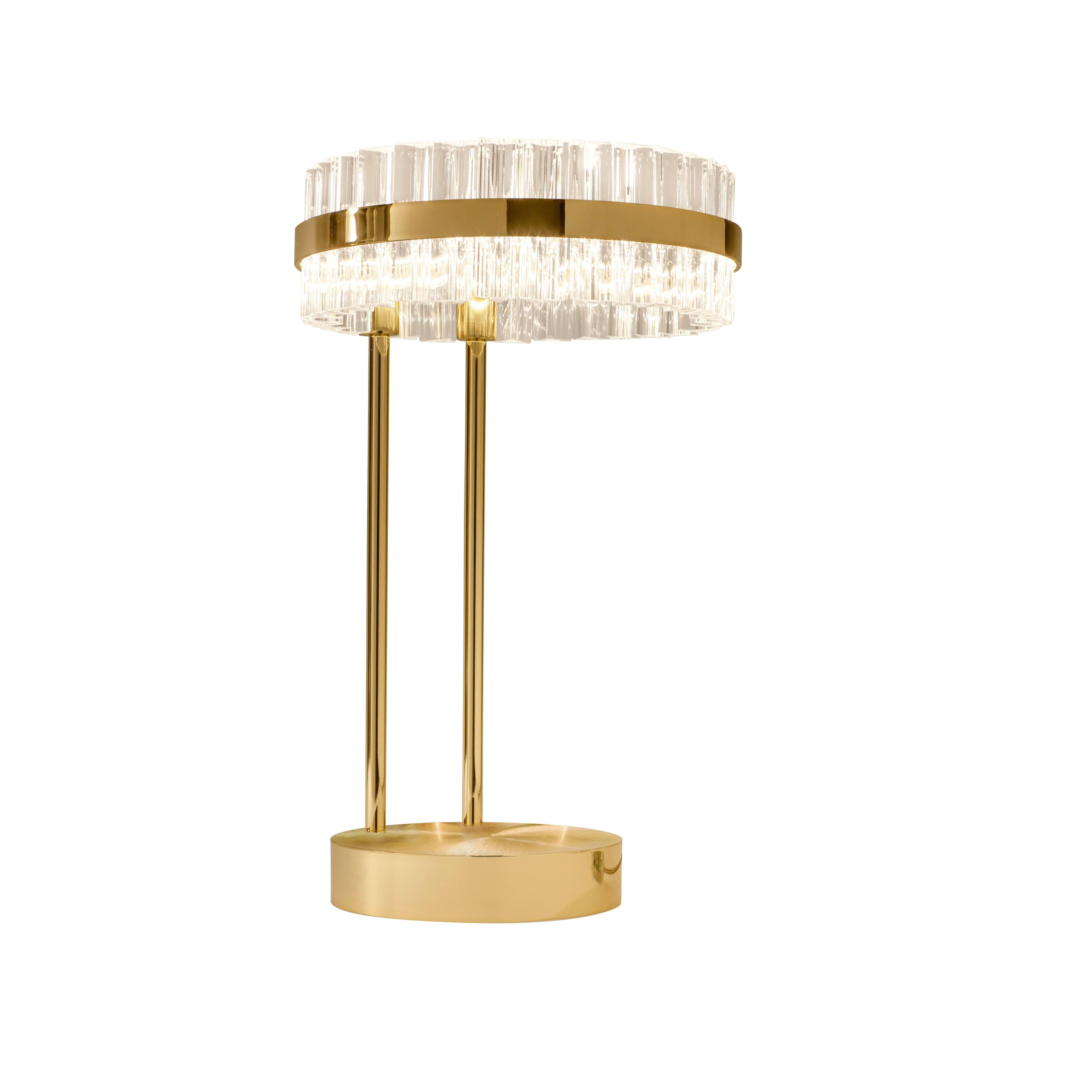 Saturno Table Lamp - Polished Brass For Sale