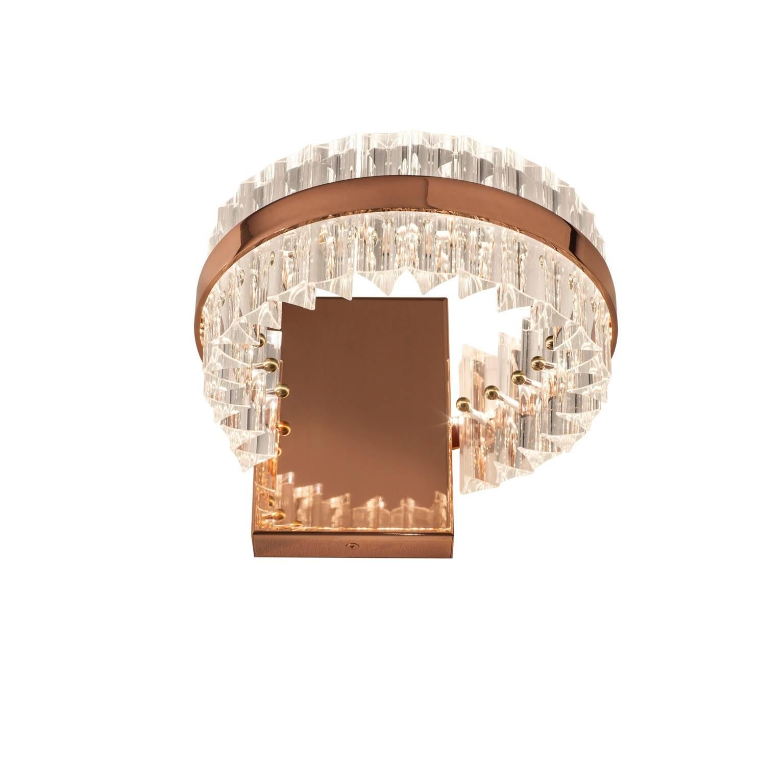 Saturno Wall Light - Polished Copper For Sale