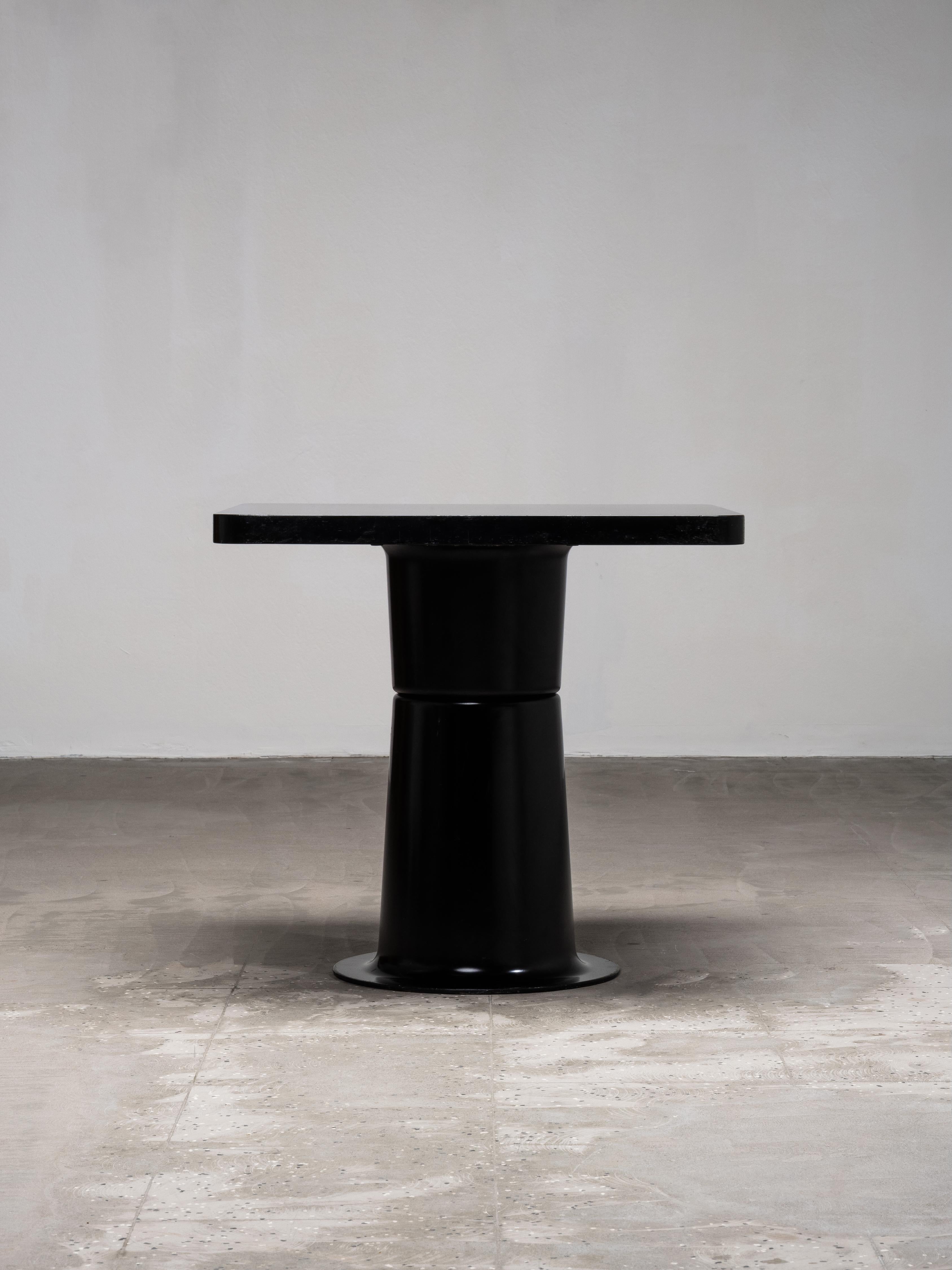‘Saturnus’ Black Square Side Table by Yrjö Kukkapuro for Haimi, Finland, 1970s For Sale 3