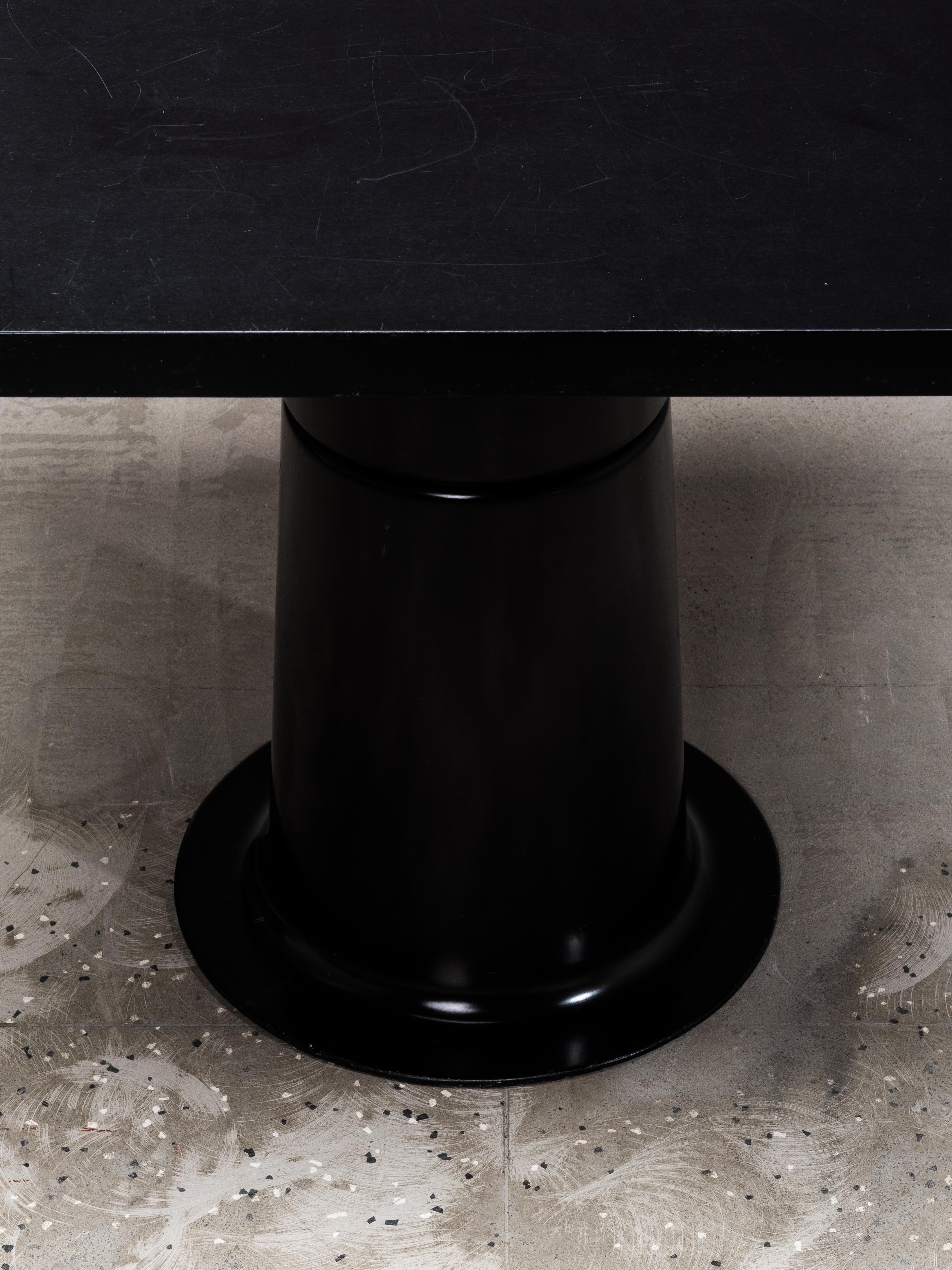‘Saturnus’ Black Square Side Table by Yrjö Kukkapuro for Haimi, Finland, 1970s For Sale 4
