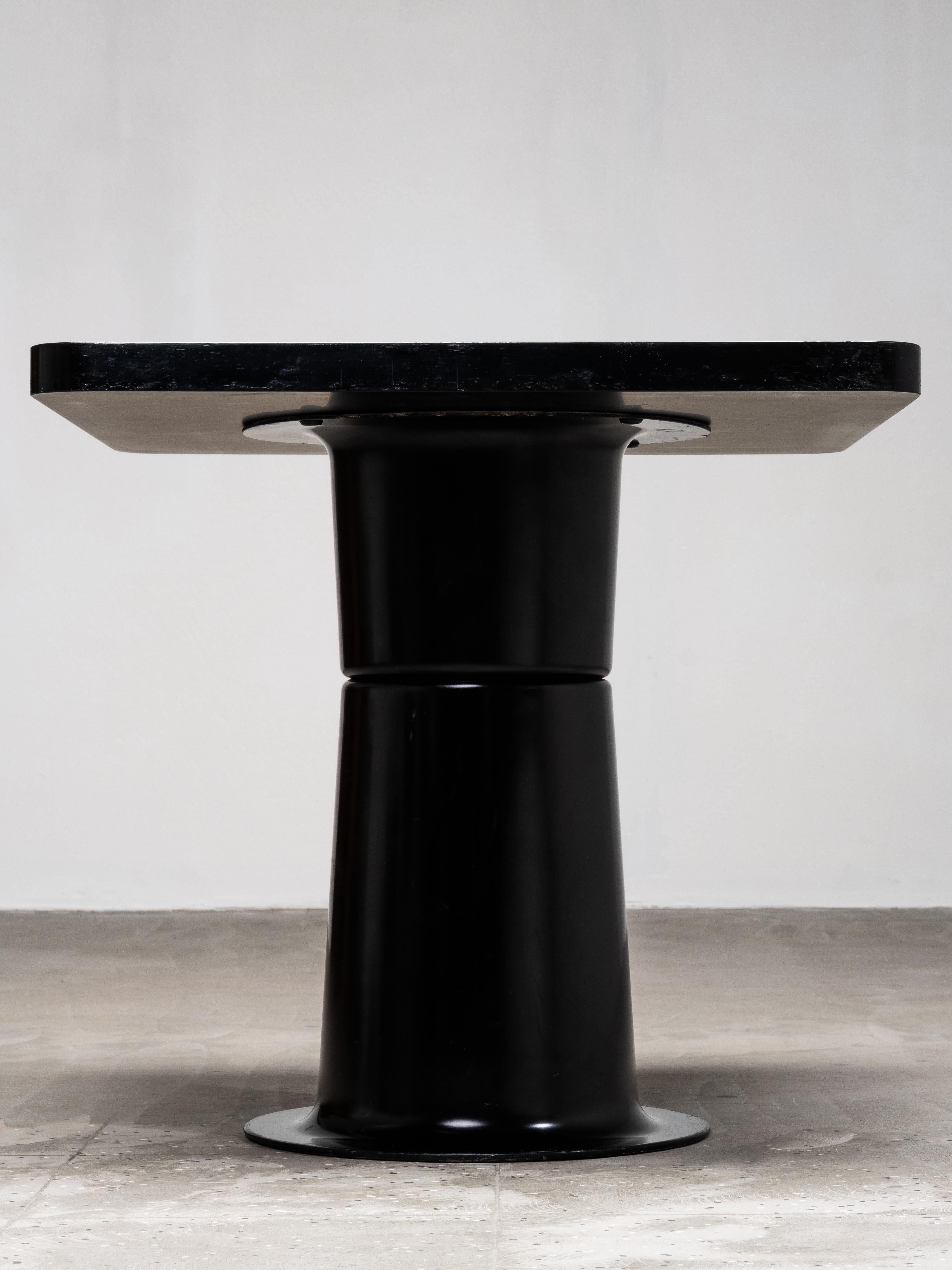 ‘Saturnus’ Black Square Side Table by Yrjö Kukkapuro for Haimi, Finland, 1970s For Sale 5