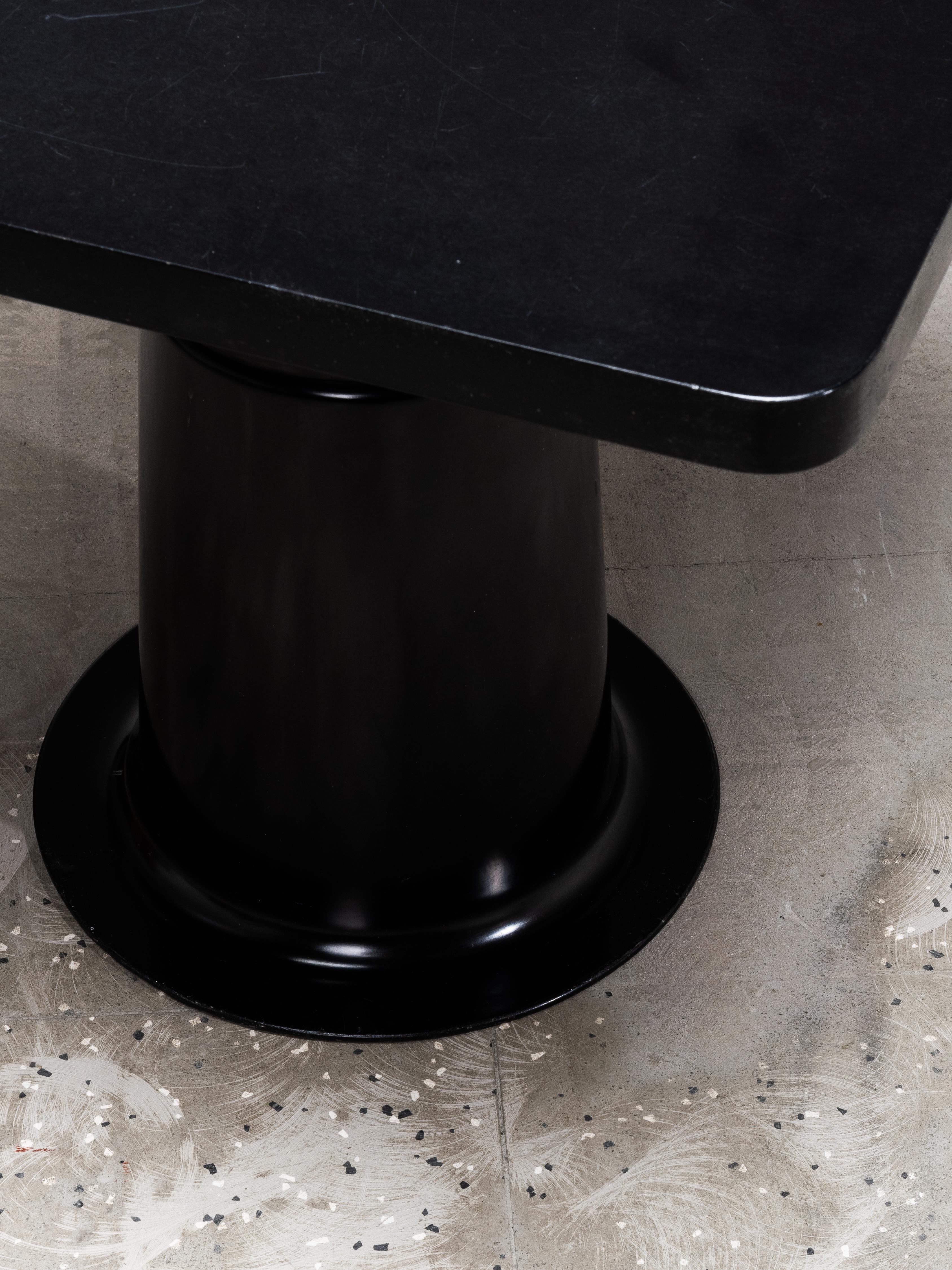 Finnish ‘Saturnus’ Black Square Side Table by Yrjö Kukkapuro for Haimi, Finland, 1970s For Sale