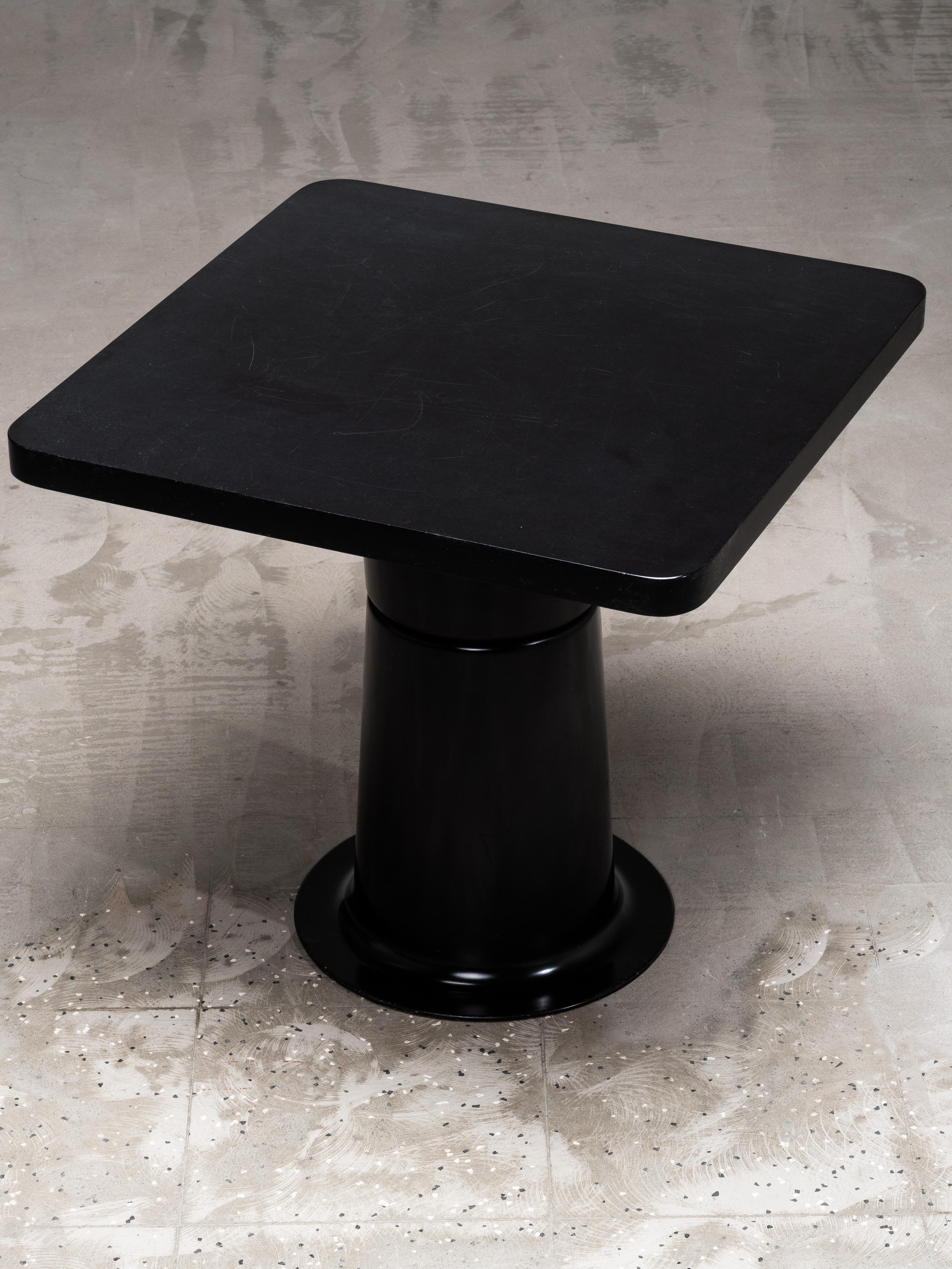 Late 20th Century ‘Saturnus’ Black Square Side Table by Yrjö Kukkapuro for Haimi, Finland, 1970s For Sale