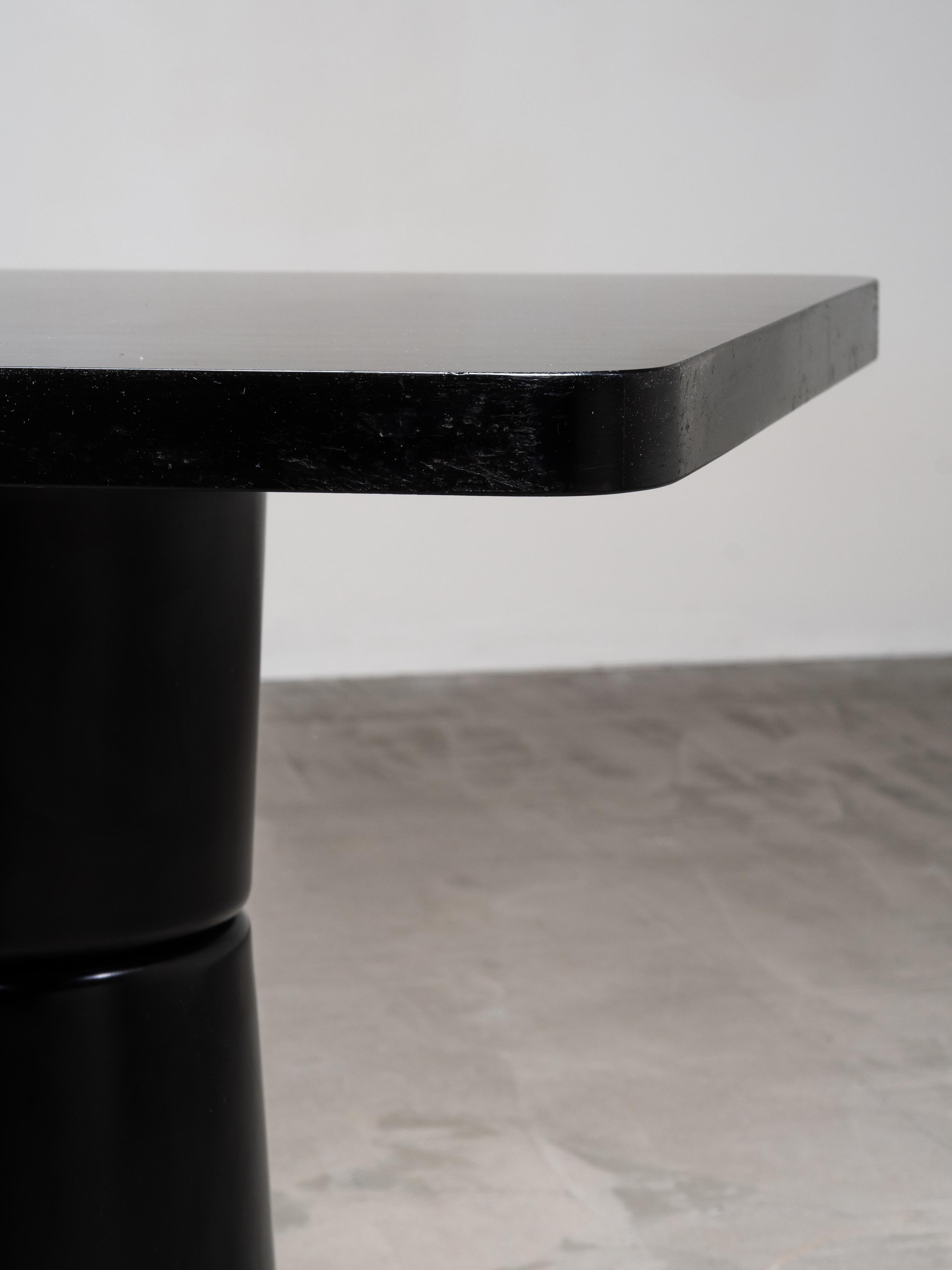 Metal ‘Saturnus’ Black Square Side Table by Yrjö Kukkapuro for Haimi, Finland, 1970s For Sale