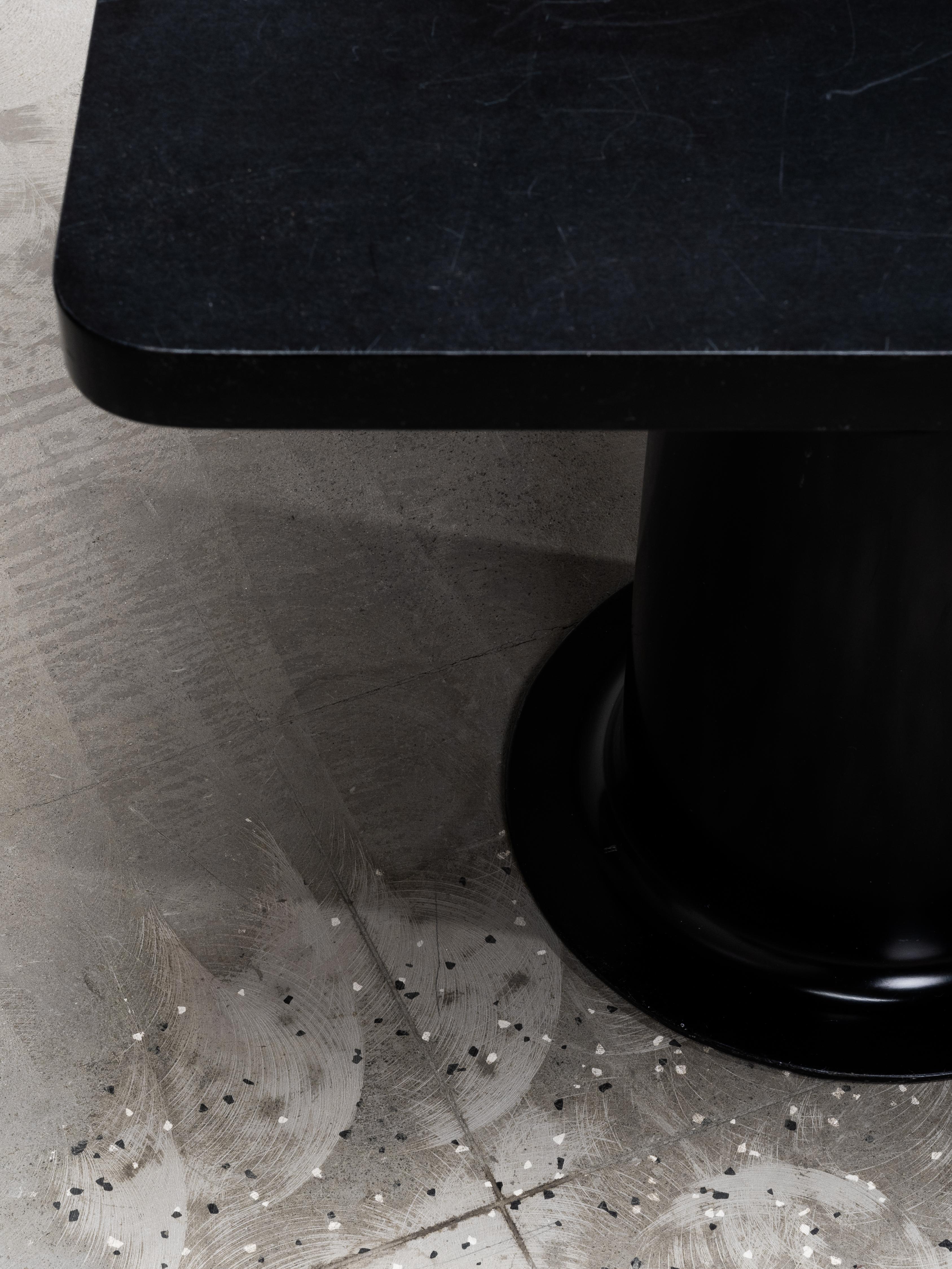 ‘Saturnus’ Black Square Side Table by Yrjö Kukkapuro for Haimi, Finland, 1970s For Sale 1