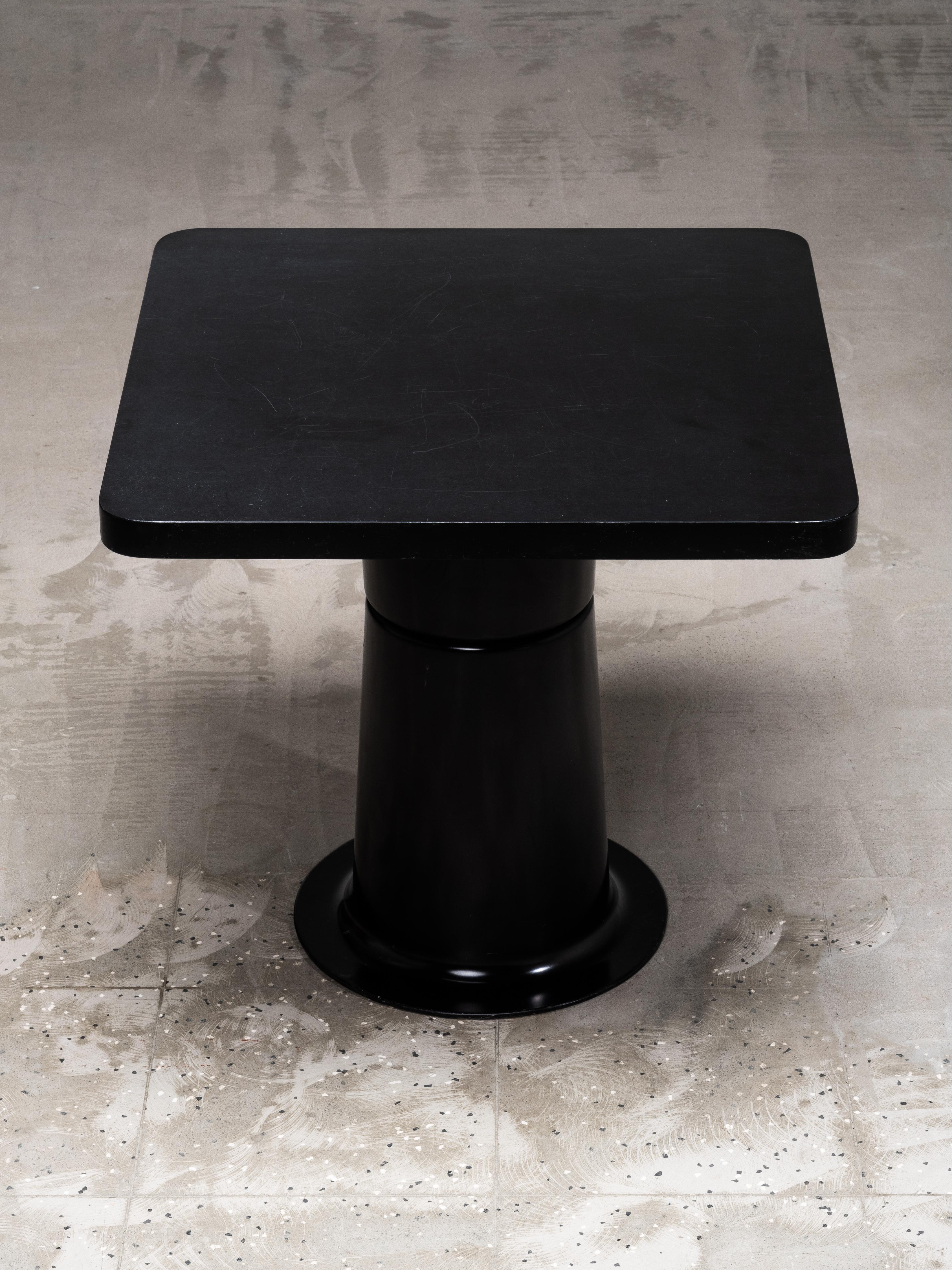 ‘Saturnus’ Black Square Side Table by Yrjö Kukkapuro for Haimi, Finland, 1970s For Sale 2