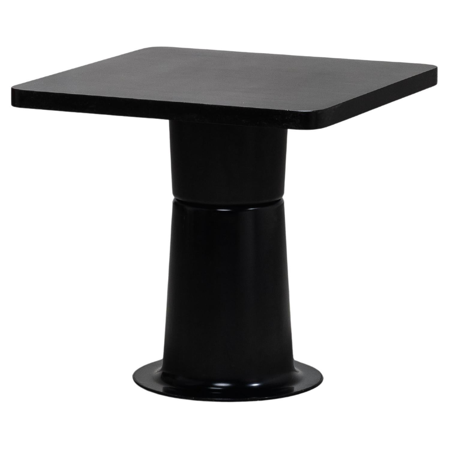 ‘Saturnus’ Black Square Side Table by Yrjö Kukkapuro for Haimi, Finland, 1970s For Sale