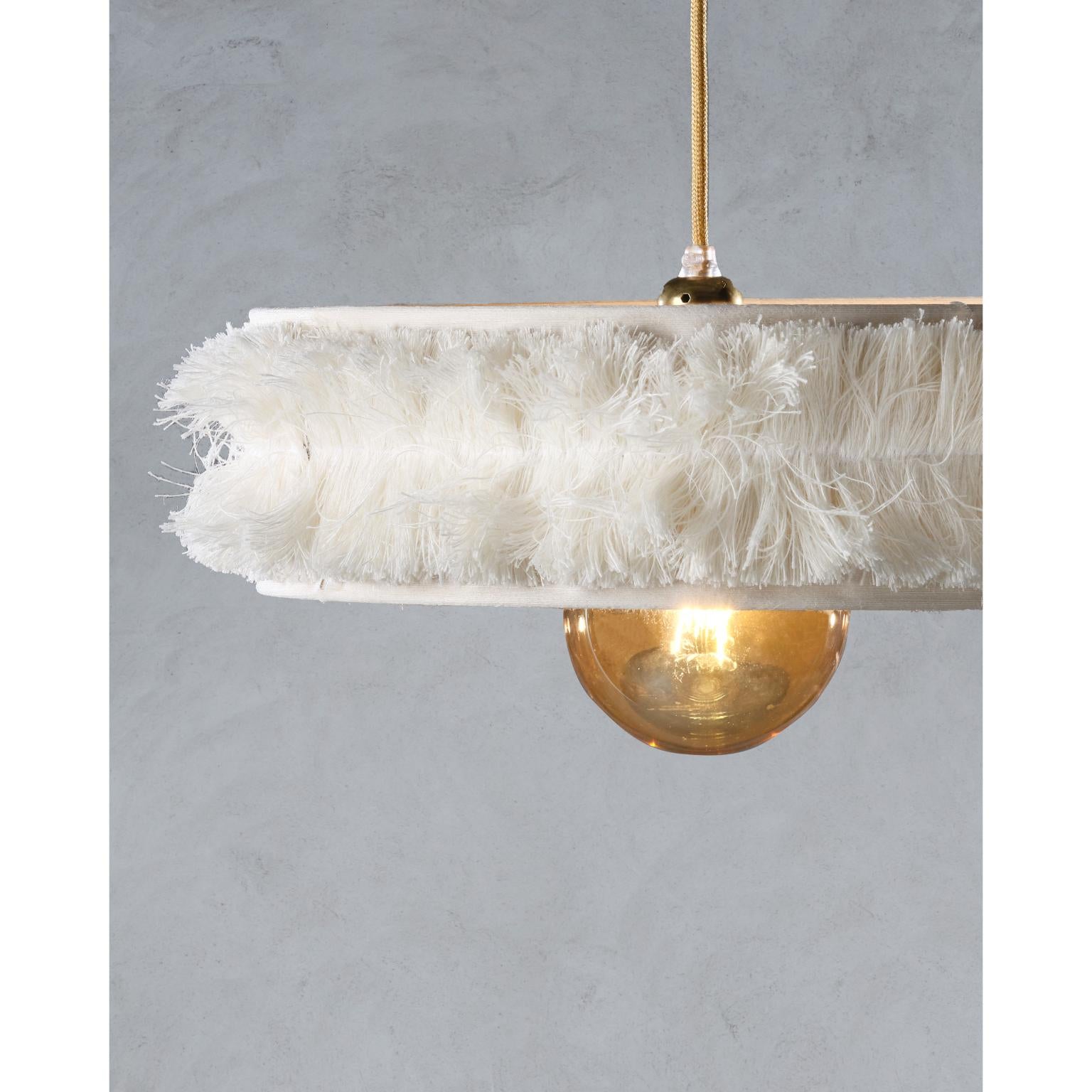 Postmoderno Lampada a sospensione Saturnus White di SKRYTA in vendita