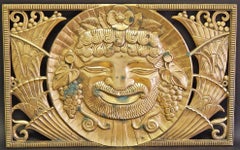 Satyr and Bacchus, Extraordinary, High Style Art Deco Bronze Sculptural Grills