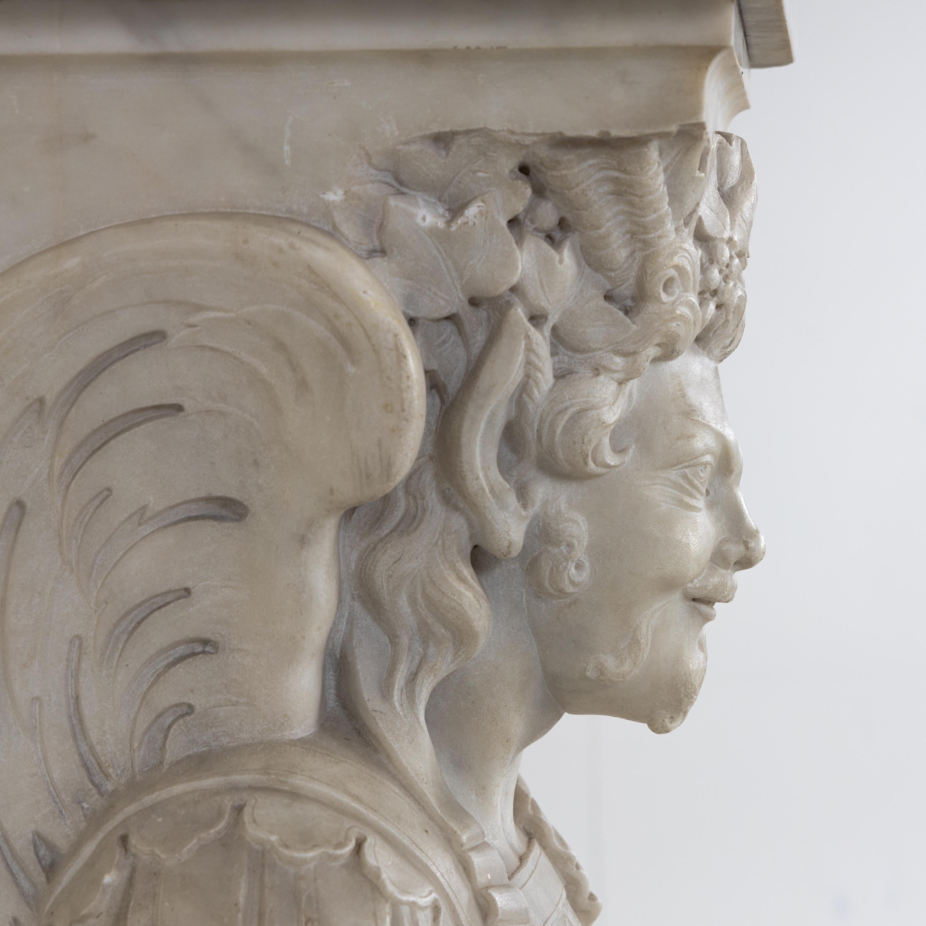 Satyr as a Mantel Piece Pilaster, Italy 19th Century For Sale 4