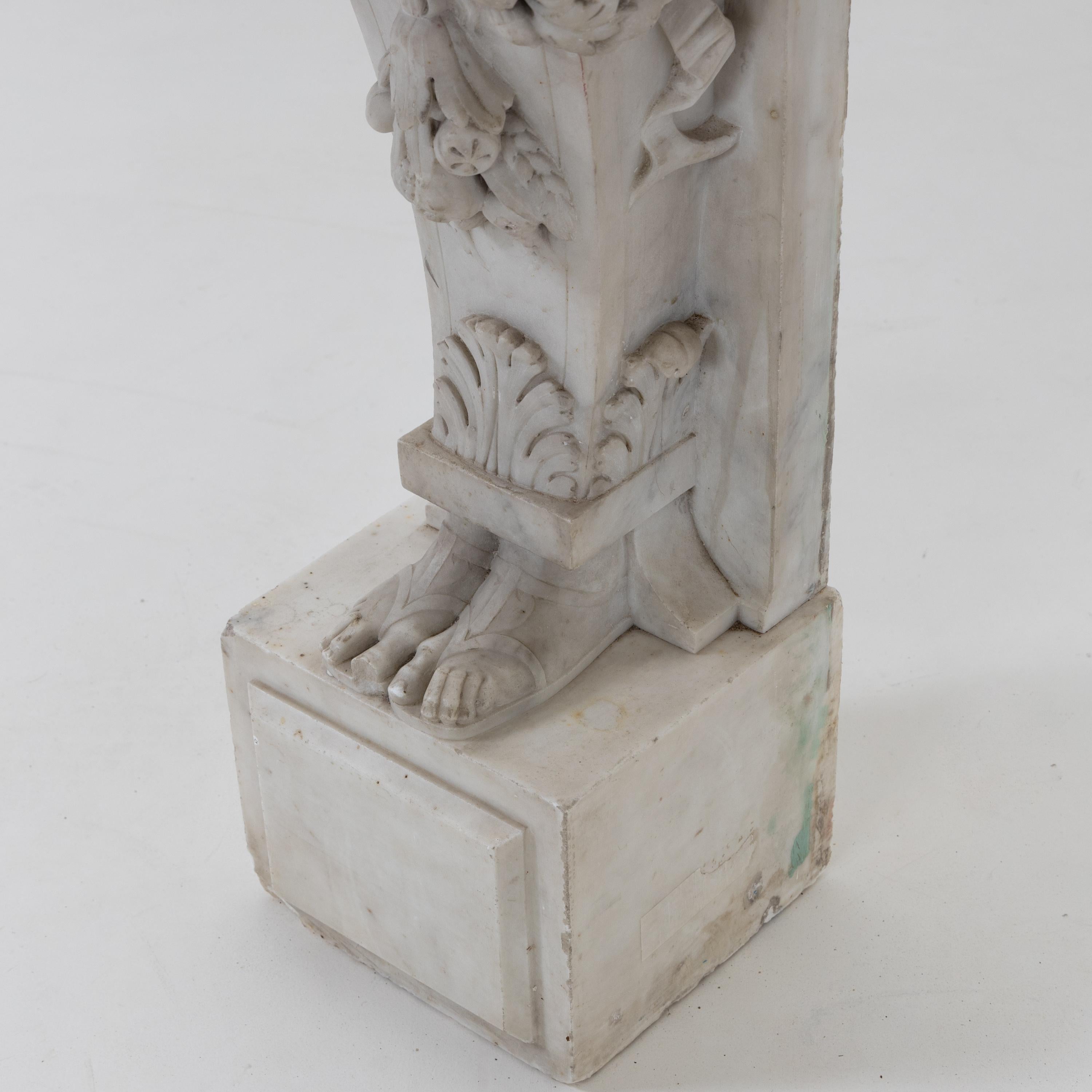 Satyr as a Mantel Piece Pilaster, Italy 19th Century For Sale 7