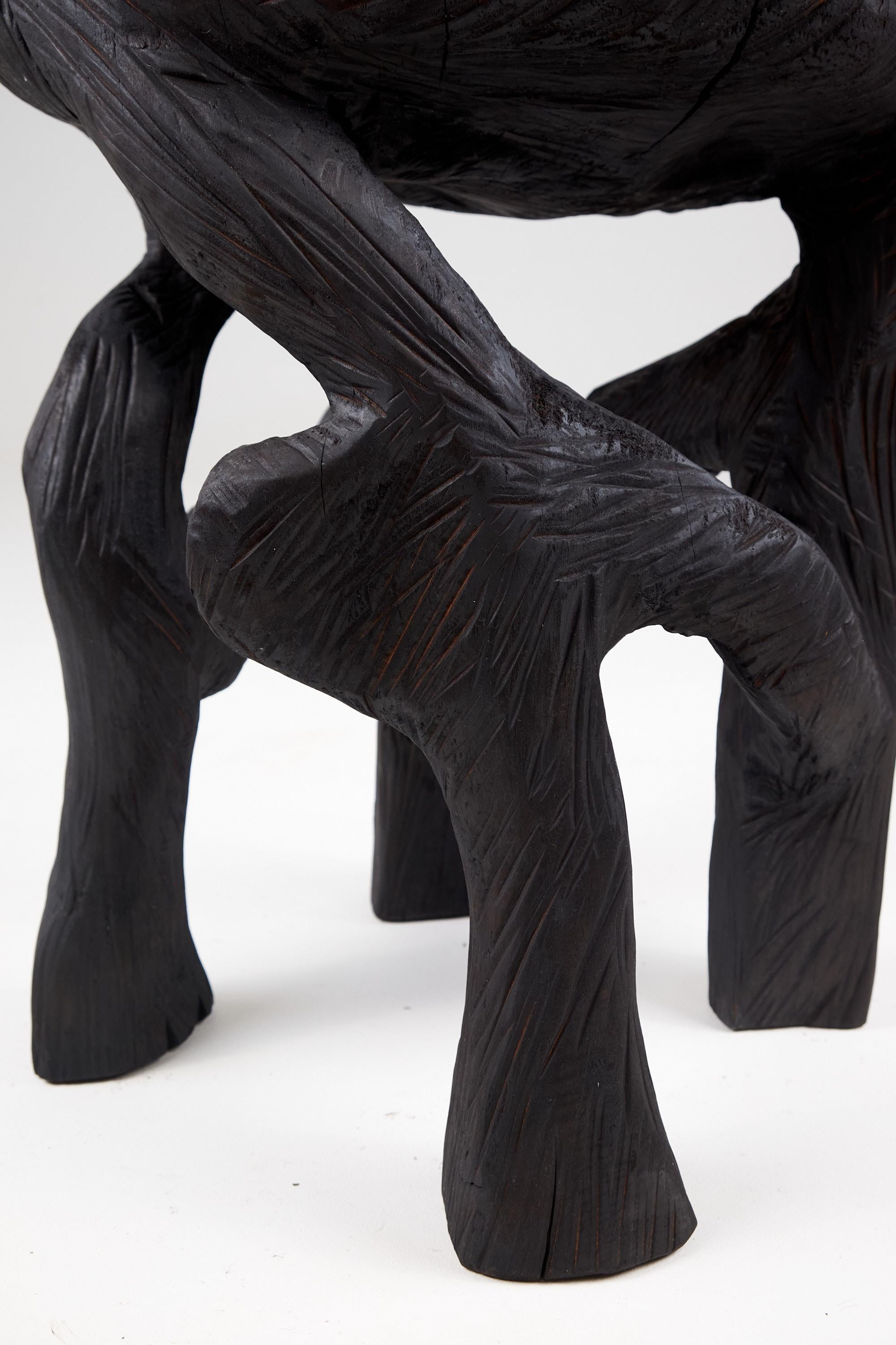 Satyrs, Massivholz-Skulptur, Beistelltisch Original Contemporary Design im Angebot 3
