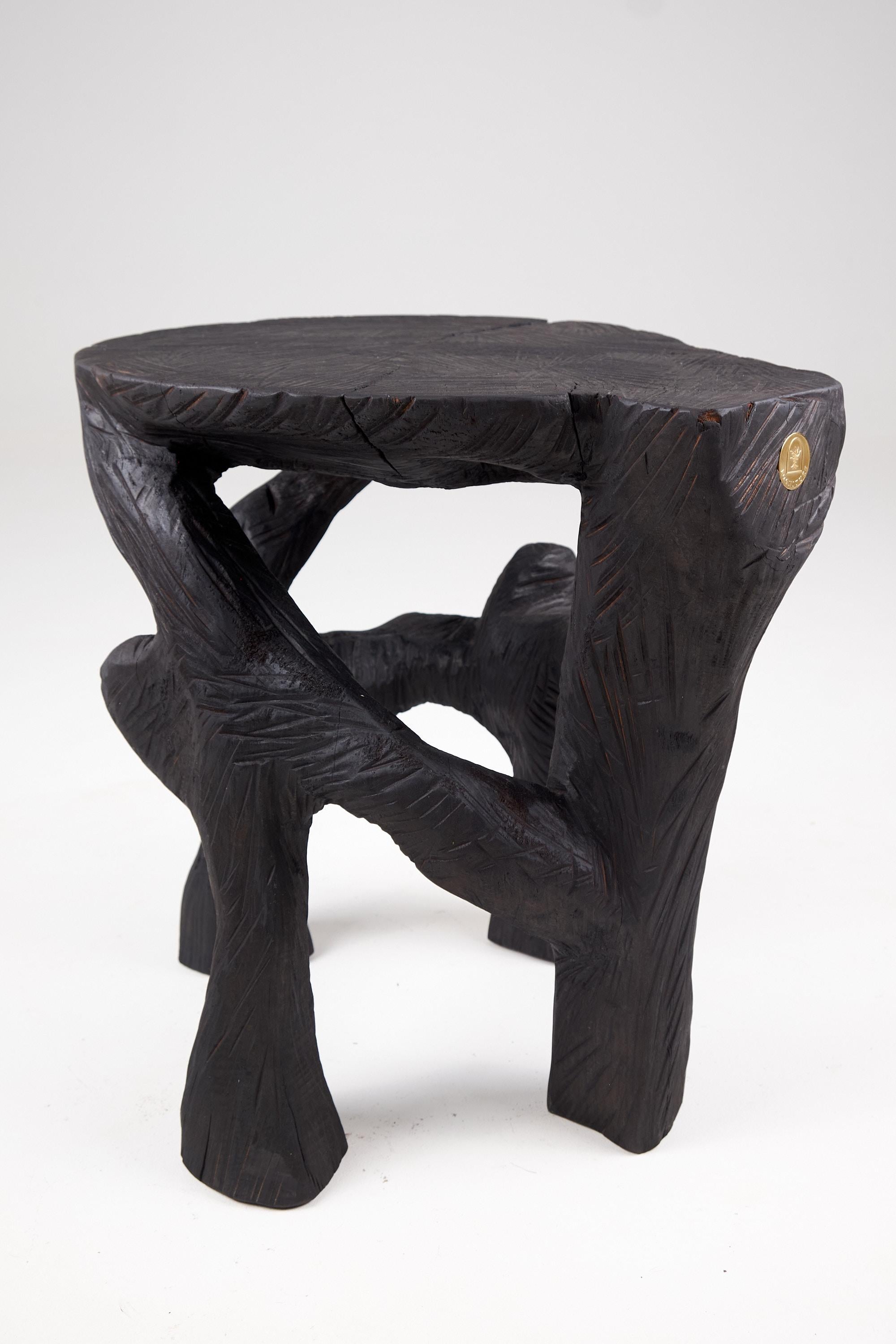 Satyrs, Massivholz-Skulptur, Beistelltisch Original Contemporary Design im Angebot 4