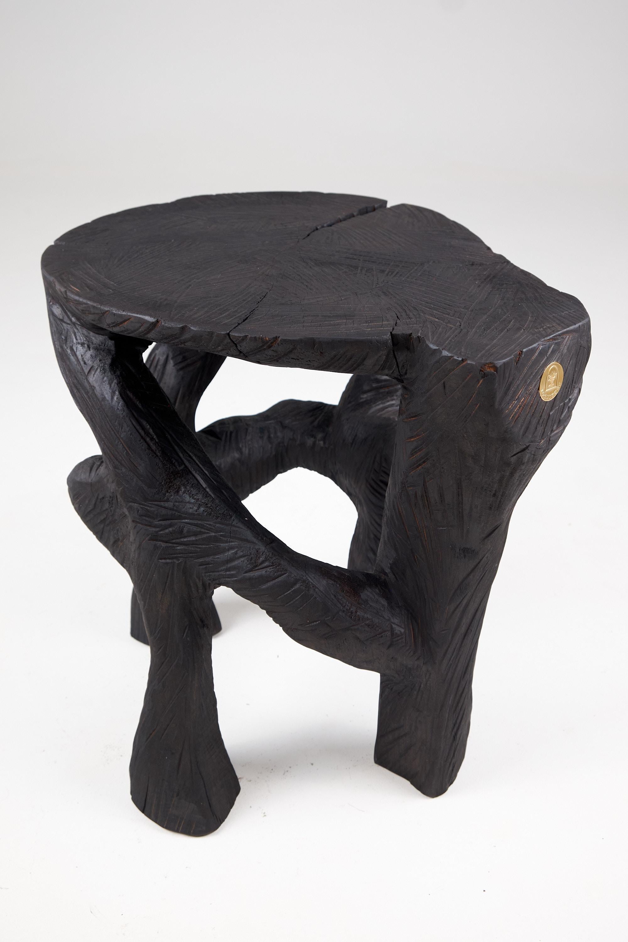 Satyrs, Massivholz-Skulptur, Beistelltisch Original Contemporary Design im Angebot 5