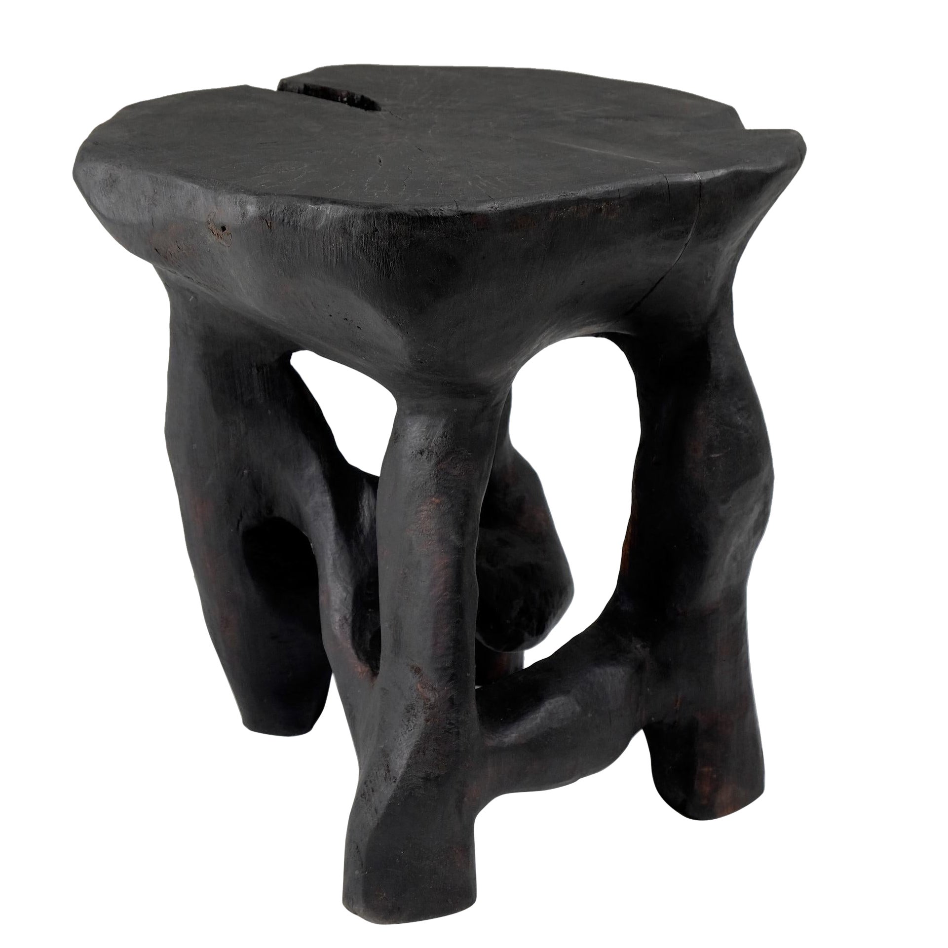 Satyrs, Solid Wood Sculptural Side, Table Original Contemporary Design