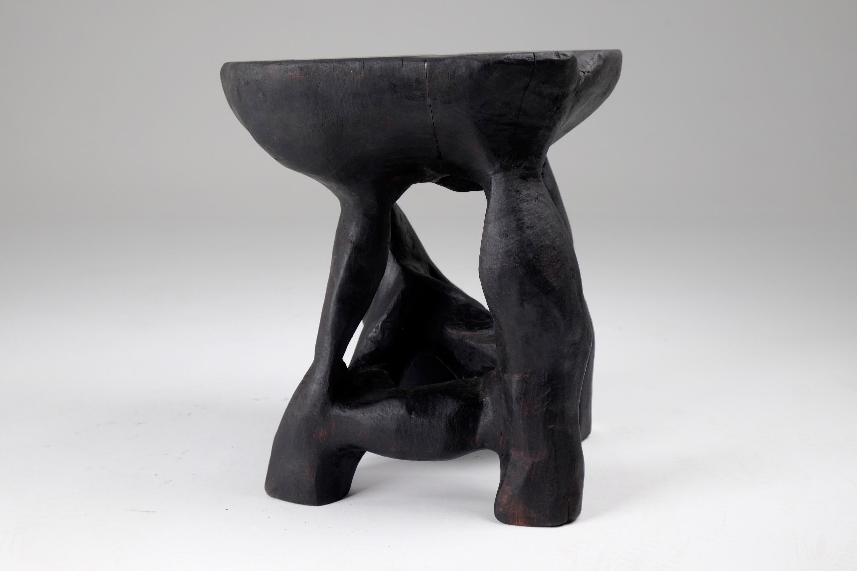 Satyrs, Solid Wood Sculptural Side, Table Original Contemporary Design 8