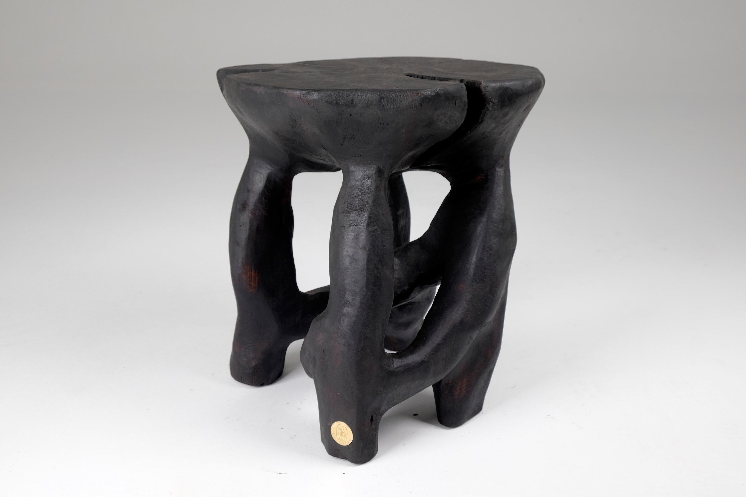 Croatian Satyrs, Solid Wood Sculptural Side, Table Original Contemporary Design
