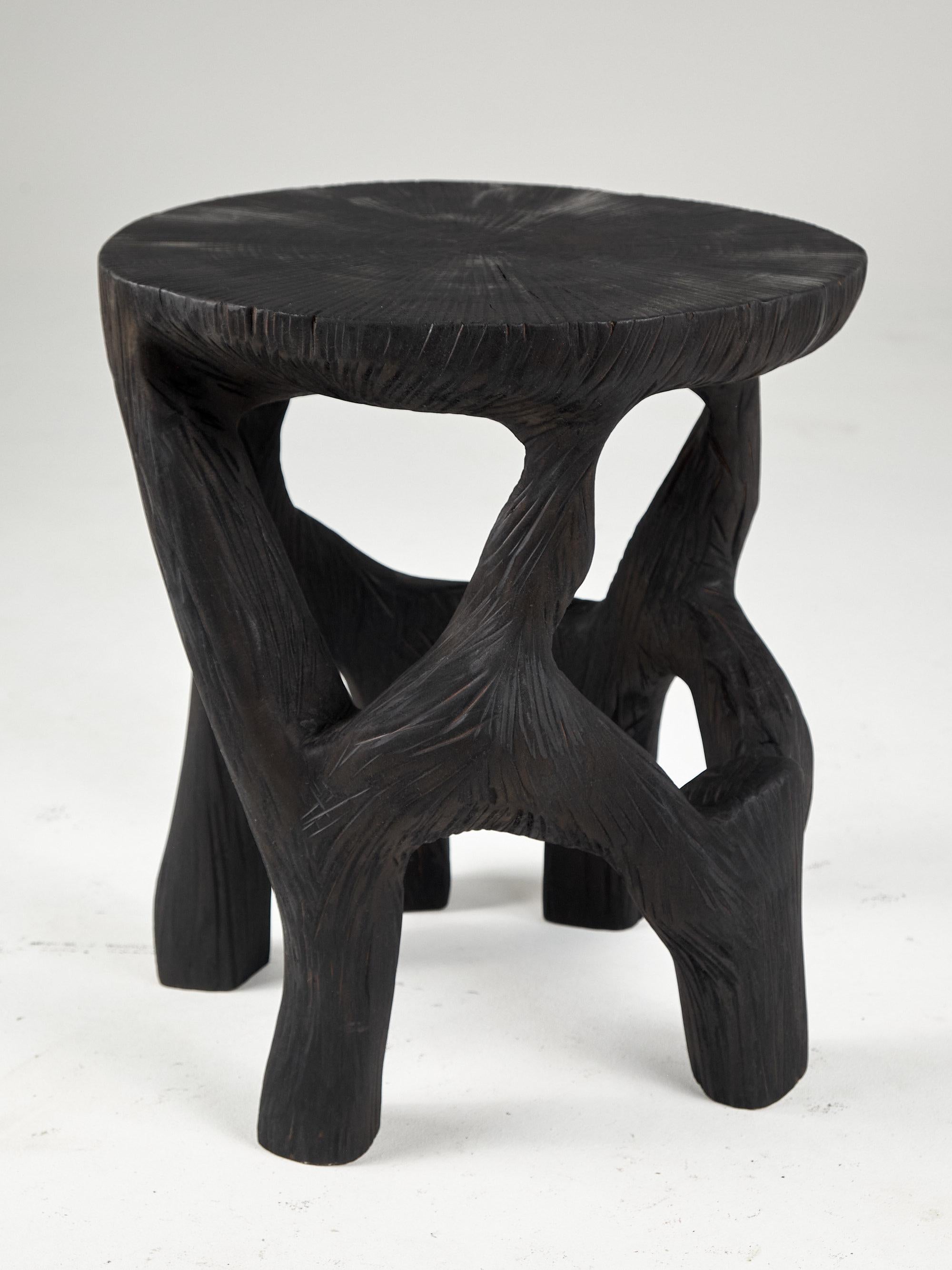 Satyrs, Solid Wood Sculptural Side, Table Original Contemporary Design In New Condition In Stara Gradiška, HR
