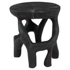 Satyrs, Solid Wood Sculptural Side, Table Original Contemporary Design