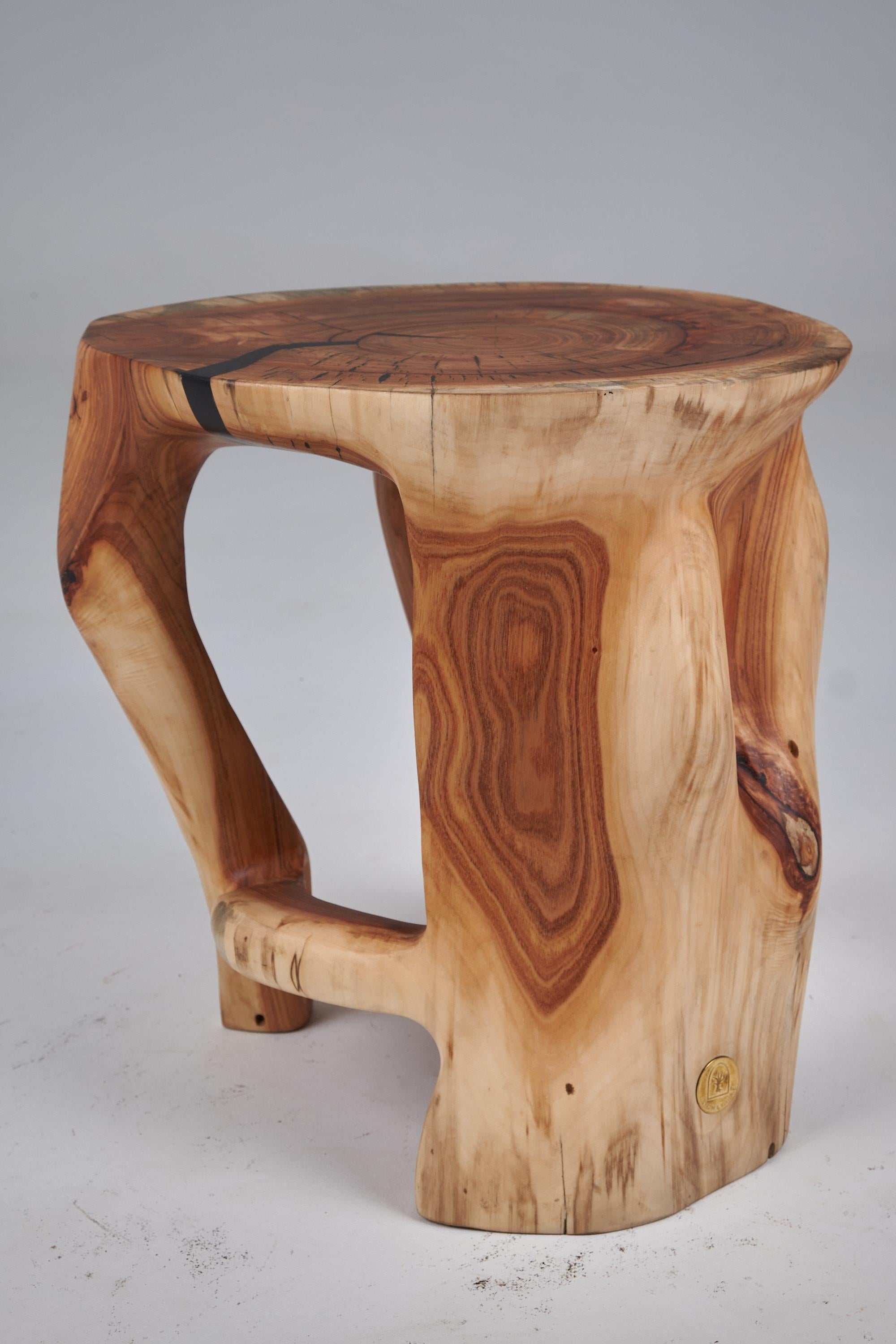 Satyrs, Mesa Auxiliar Escultórica de Madera Maciza Diseño Contemporáneo Original, Logniture en venta 6
