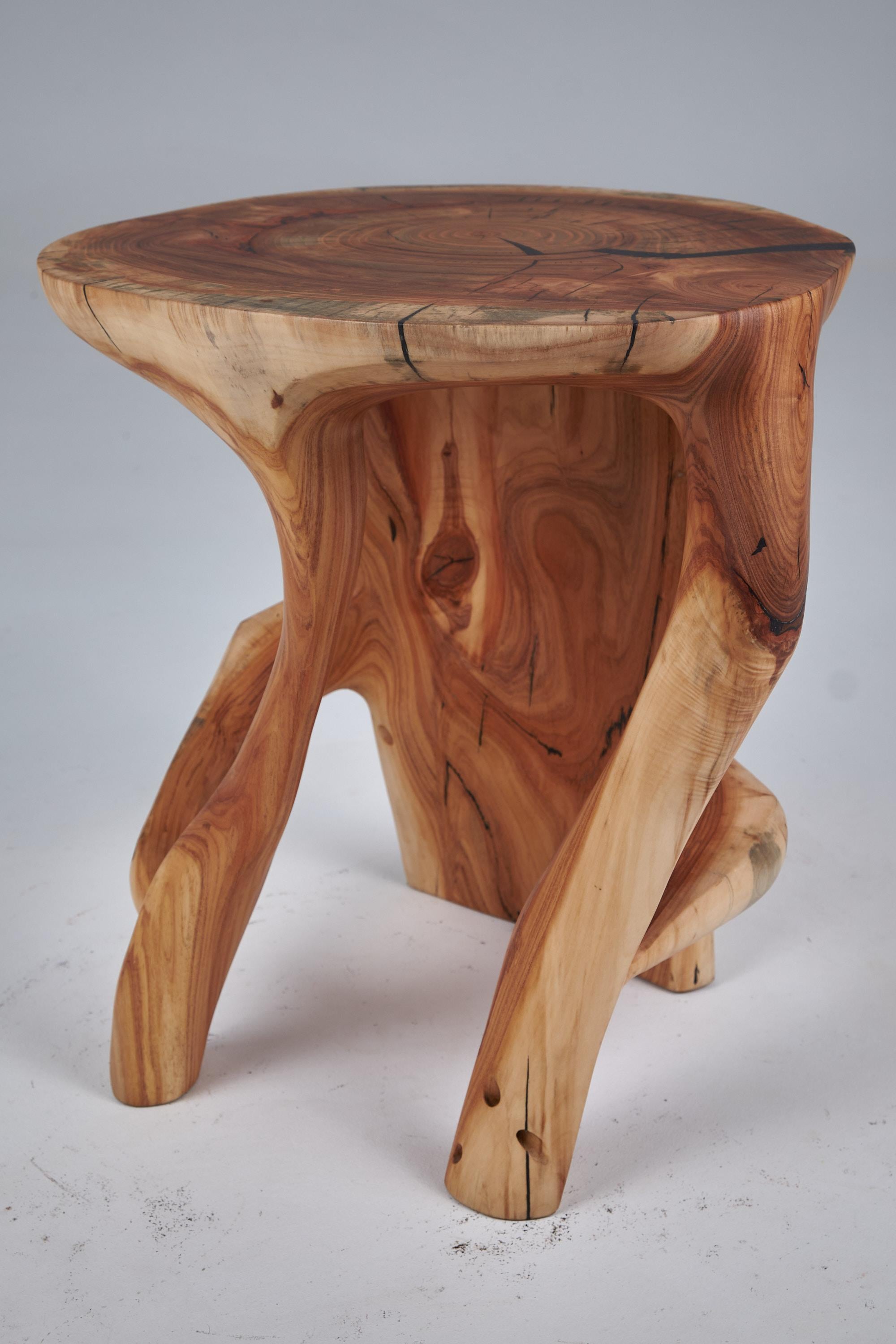 Satyrs, Mesa Auxiliar Escultórica de Madera Maciza Diseño Contemporáneo Original, Logniture en venta 1