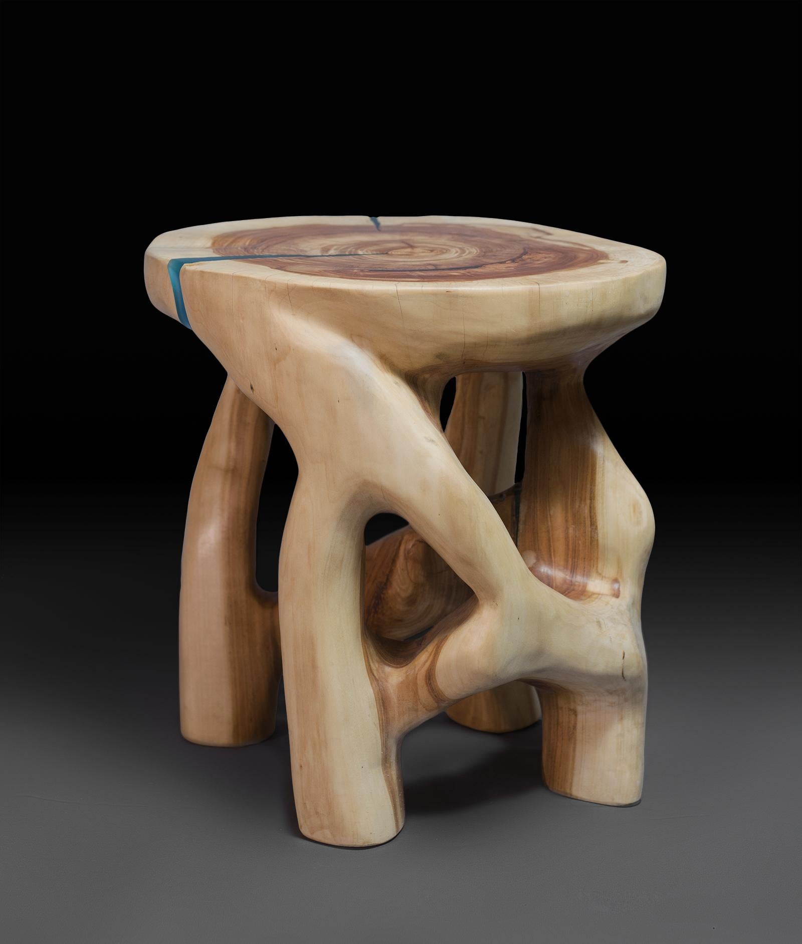 Satyrs, Solid Wood Sculptural Side Table, Original Contemporary Design Logniture In New Condition For Sale In Stara Gradiška, HR
