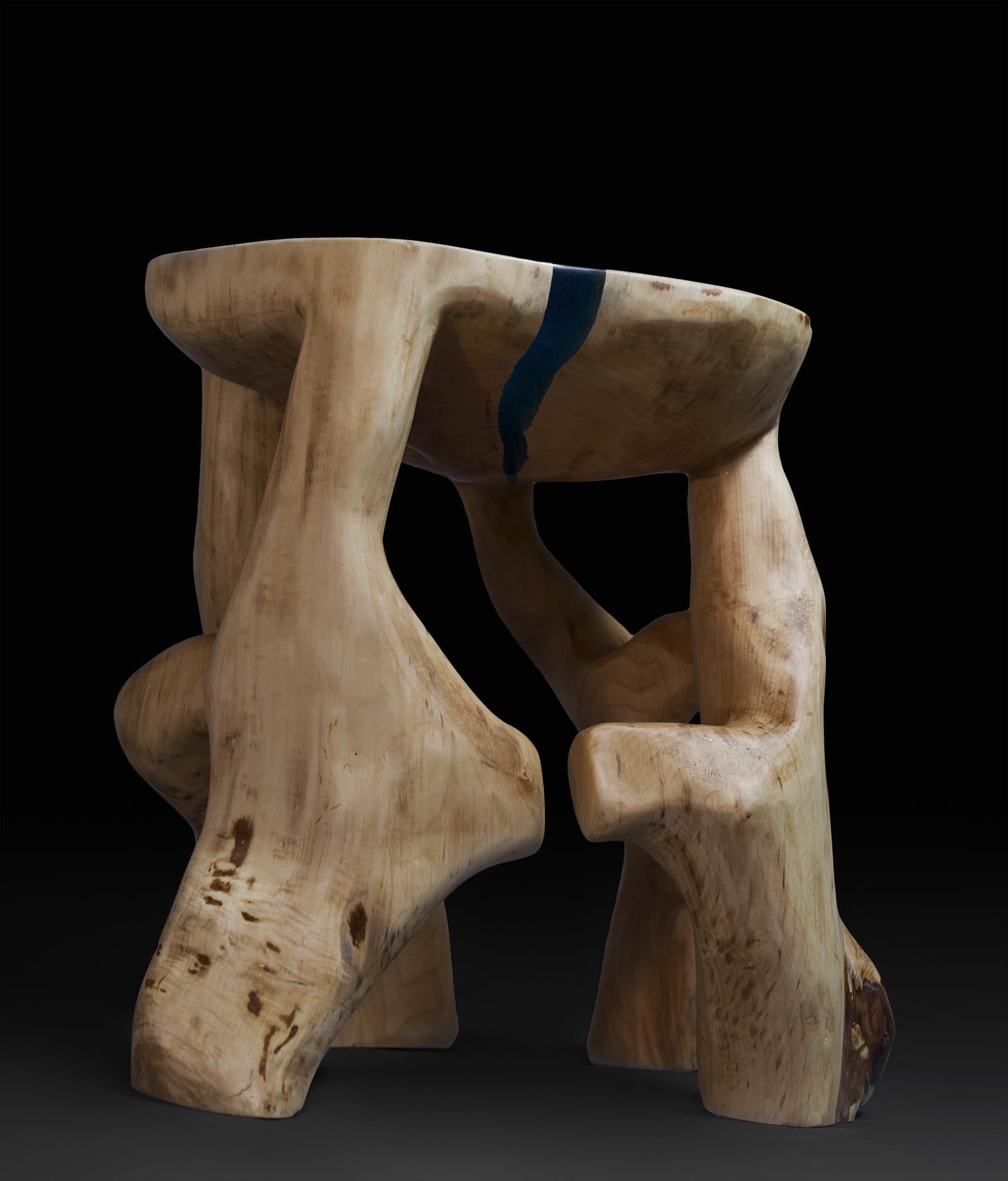 Satyrs, Solid Wood Sculptural Side Table Original Contemporary Design, Logniture In New Condition For Sale In Stara Gradiška, HR