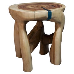 Satyrs, Solid Wood Sculptural Side Table,Original Contemporary Design, Logniture