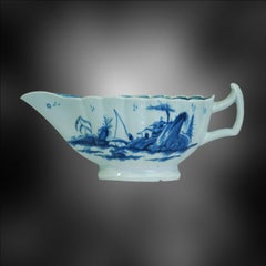 Sauce Boat, Fringed Tree Pattern, Worcester, circa 1755