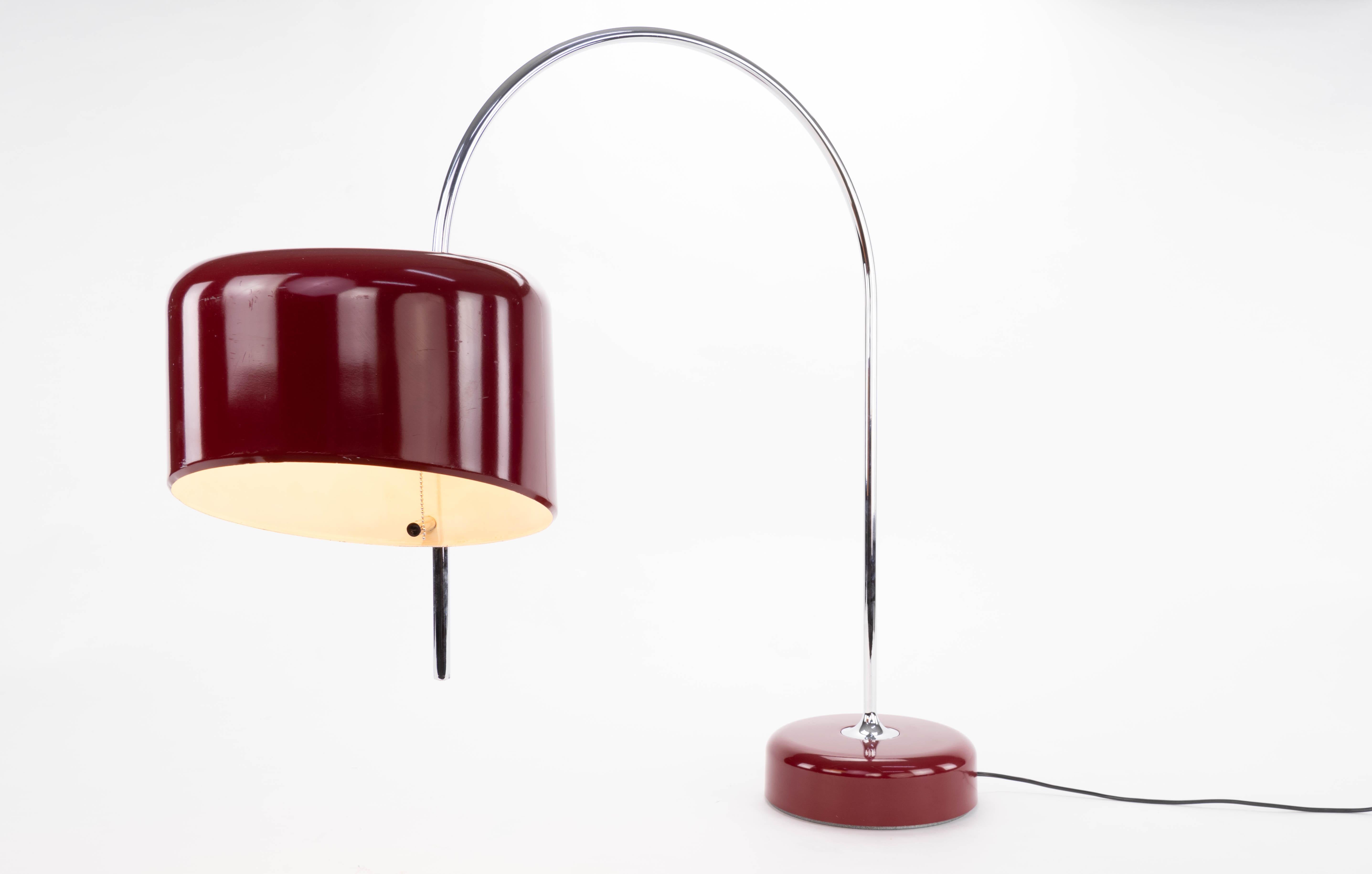 Lacquered Sauce Mid-Century Modern Arc Table Lamp by Face Spain 1960