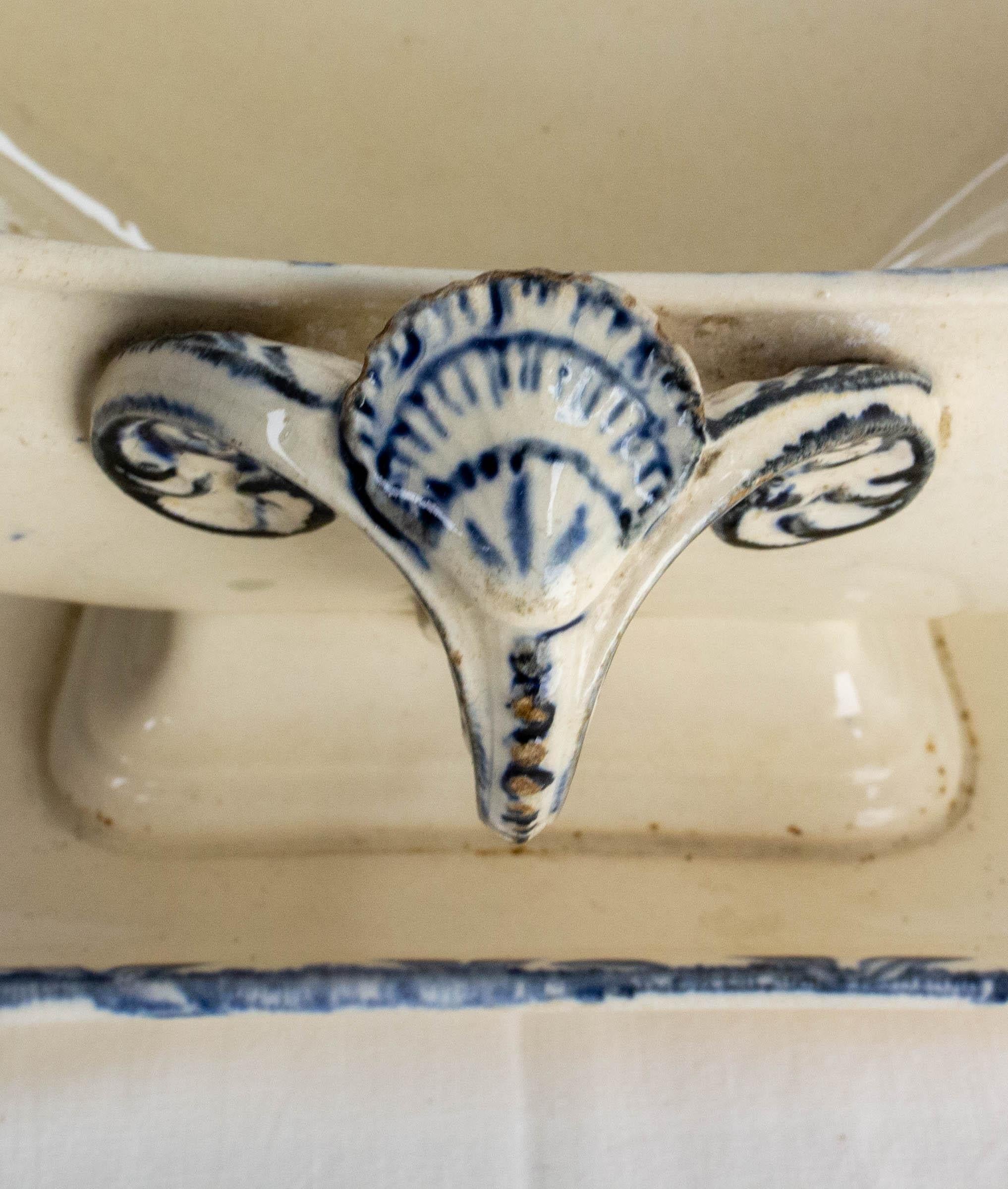 Sauceboat or Ceramic Gravy Boat French, Late 19th Century For Sale 5