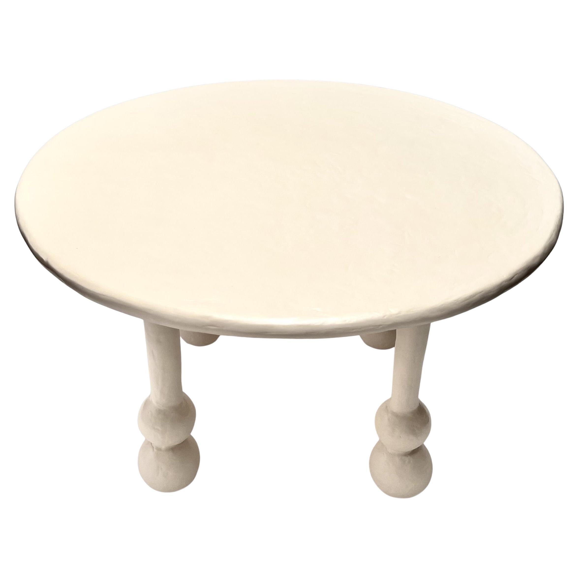 Saucer Dining Table in Gypsum & Fiberglass by Brent Warr Studios For Sale