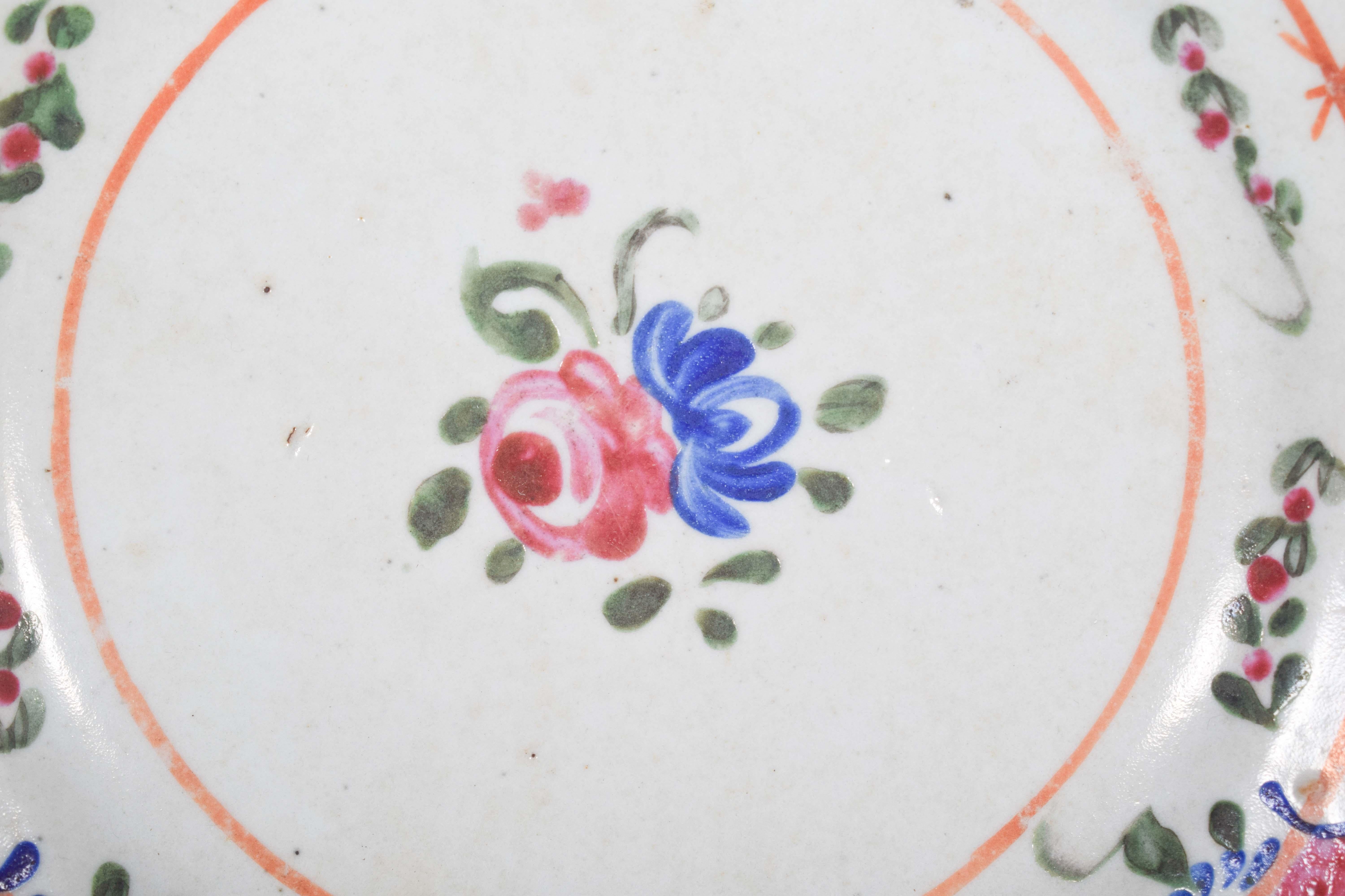 Baroque Saucer Made of Chinese Porcelain for Export For Sale