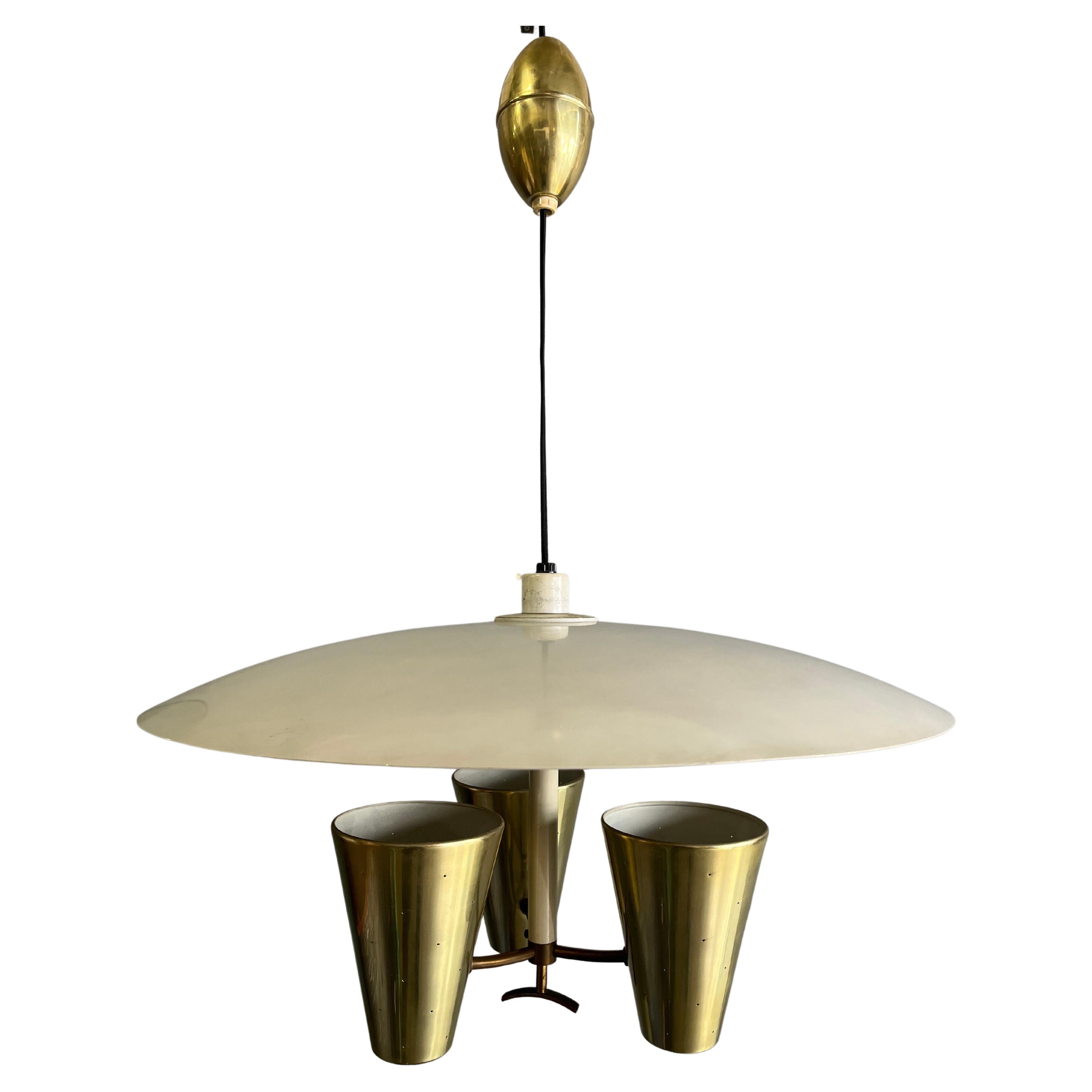 Saucer Pendant Light by Edward Wormley for Lightolier For Sale 1