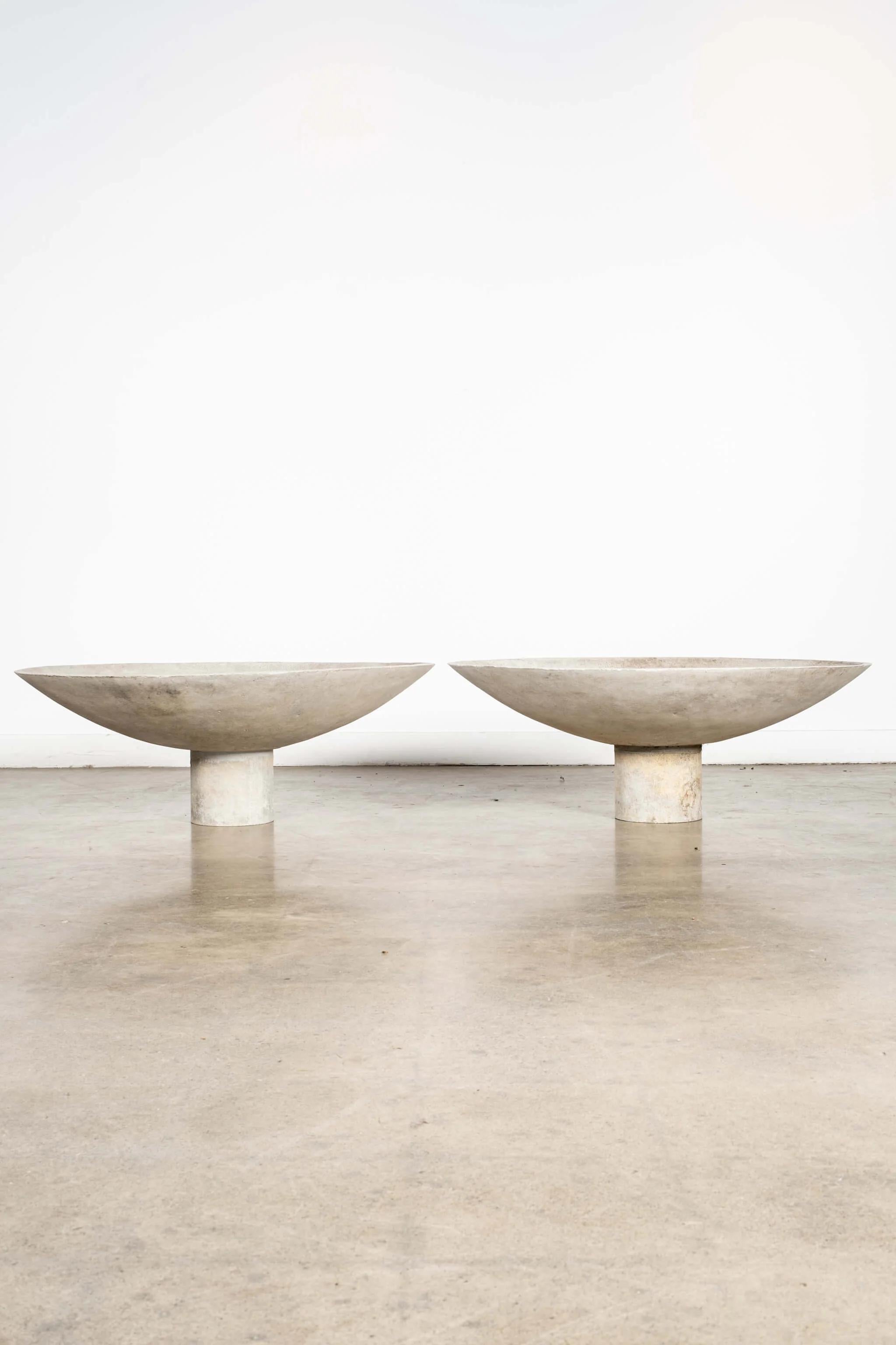 Concrete Saucer Planter by Willy Guhl For Sale