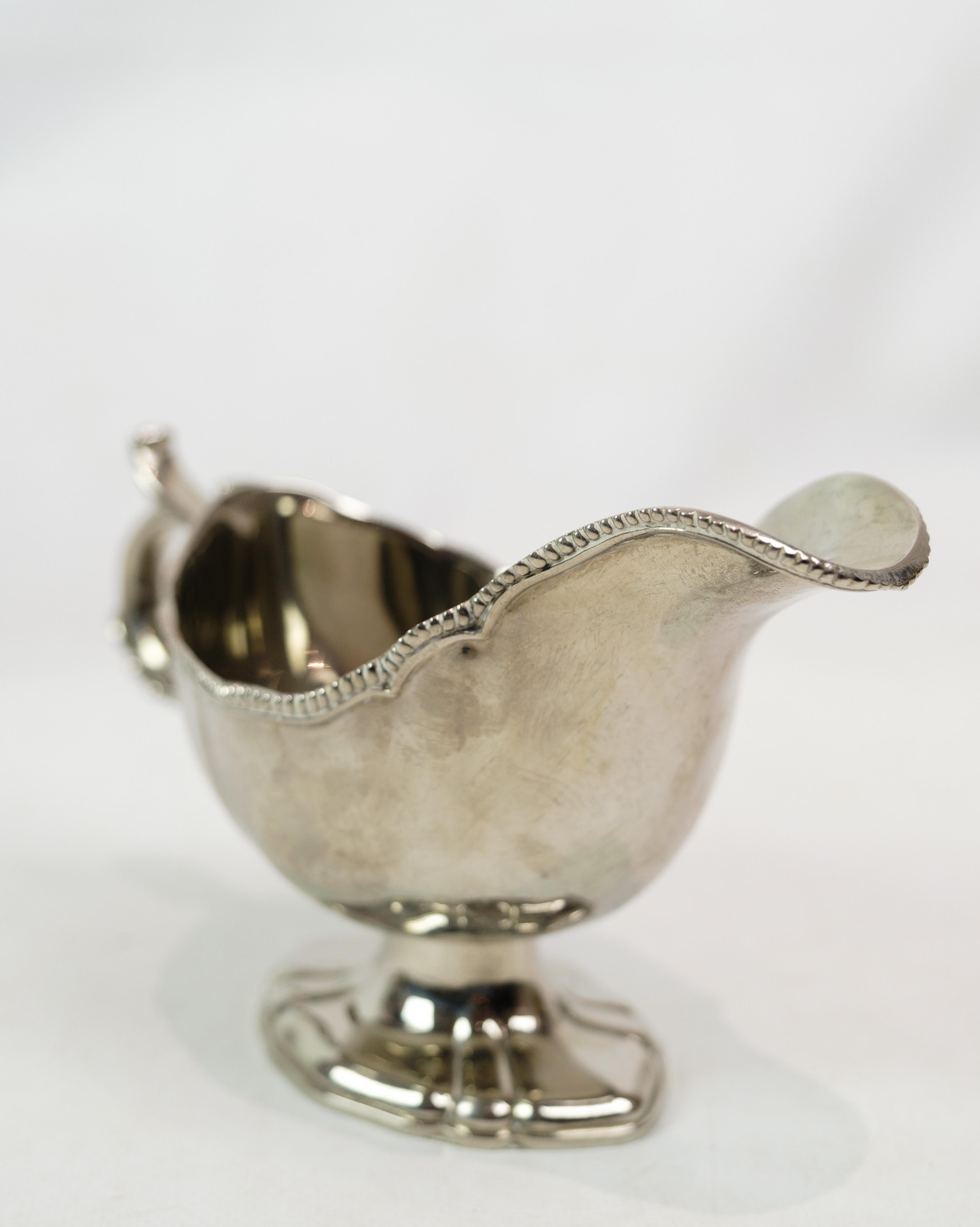 Mid-20th Century Saucer, silver stain, pearl edge, 1930s For Sale
