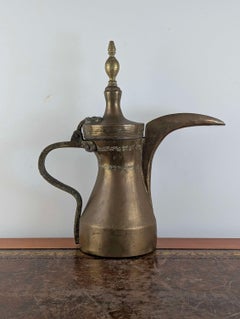 Saudi Arabian Brass and Copper Coffee Pot by Al Quorasheia