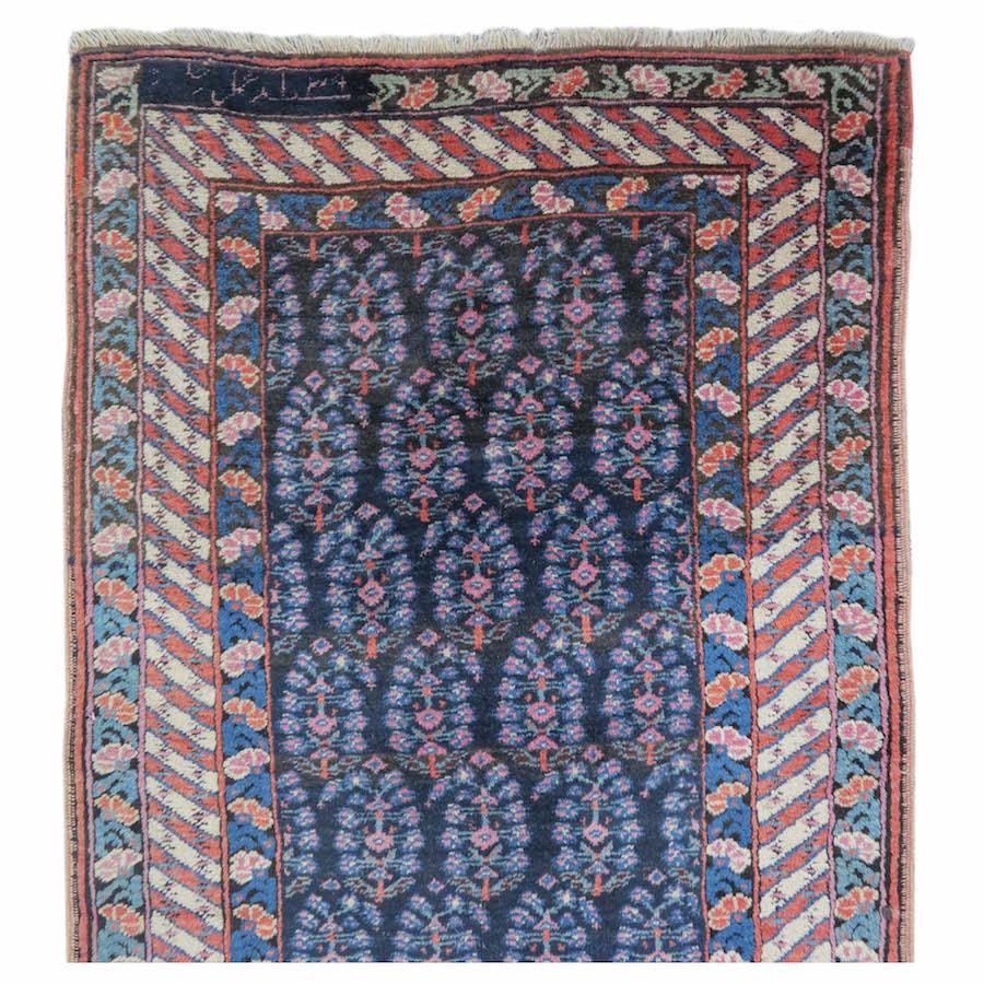 Persian Antique Sauj Bulagh Runner, 19th Century For Sale