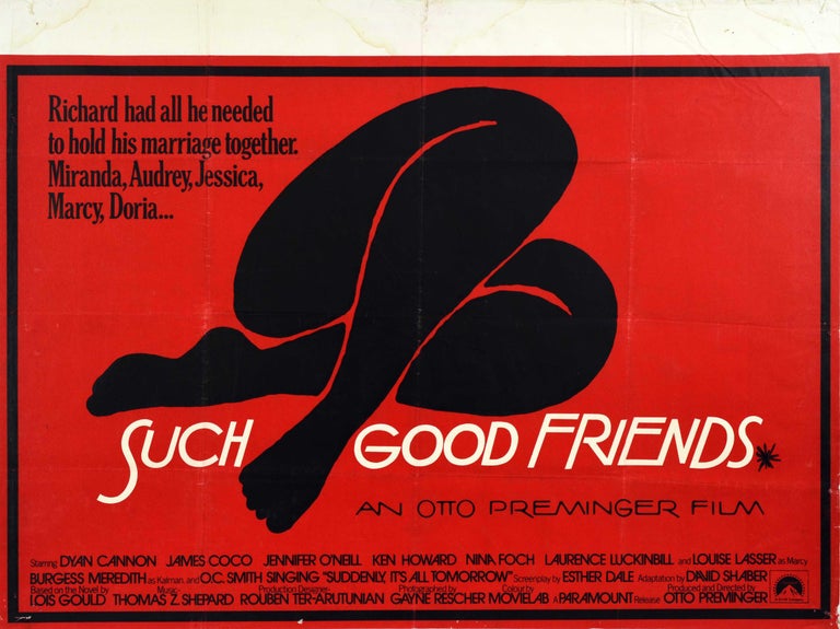 Saul Bass - Original Vintage Movie Poster Such Good Friends Preminger Gould  Saul Bass Art For Sale at 1stDibs