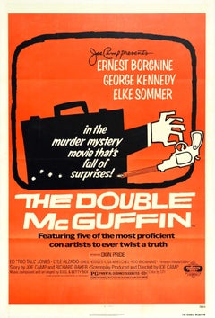 Affiche vintage d'origine pour le film The Double McGuffin Con Artists Murder Mystery (Le Double McGuffin Con)