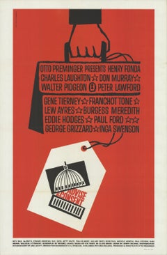 Saul Bass 'Advise and Consent' 1962- Lithograph