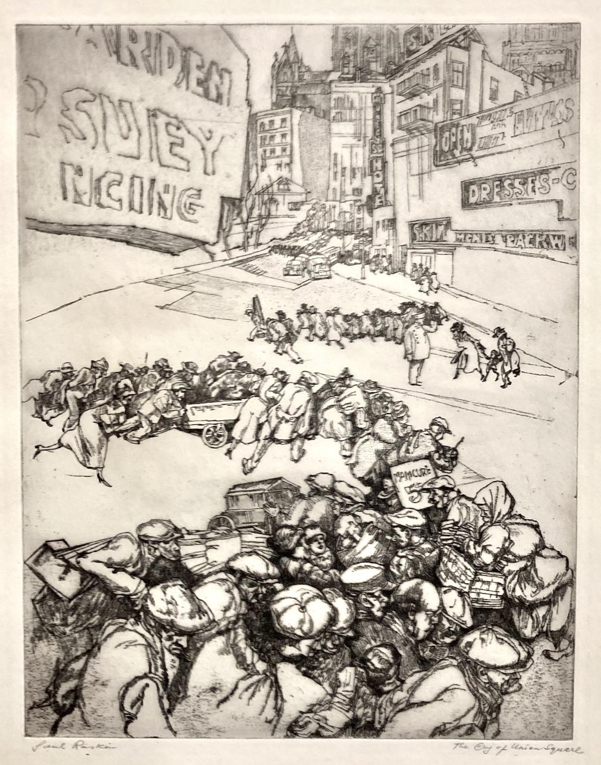 Saul Raskin, El grito de Union Square, hacia 1935