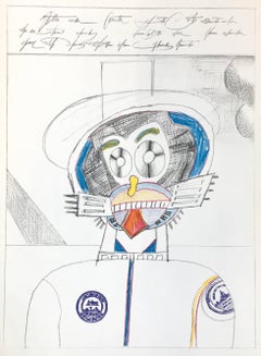 Saul Steinberg Lithograph by Derriere Le Miroir, 1973