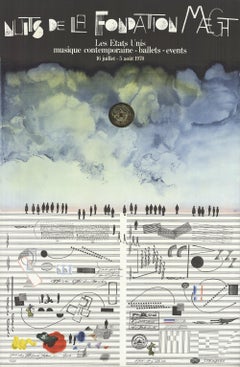 Vintage 1970 Saul Steinberg 'Nuits De La Fondation' Lithograph