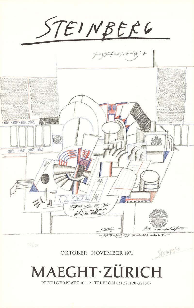 Saul Steinberg Saul Steinberg Flair Gallery 23 X 29 Lithograph 1968