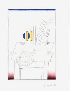 1983 Saul Steinberg 'Illustration III from "All Except You"' Modernism Multicolo