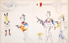 Derriere Le Miroir Color Lithograph, Signed 1970s Edition