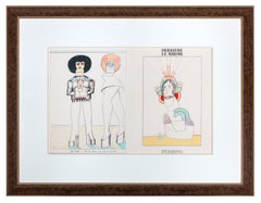 Retro "Derriere Le Miroir, " Three Original Color Lithographs by Saul Steinberg