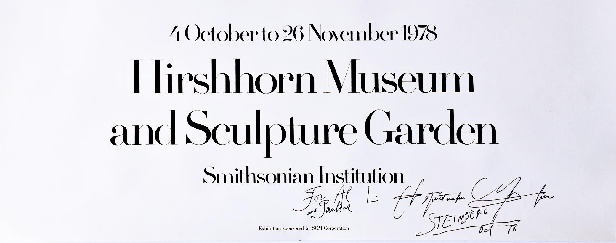 Hirshhorn Museum and Sculpture Garden Exhibition (Hand Signed & Inscribed) - Print by Saul Steinberg